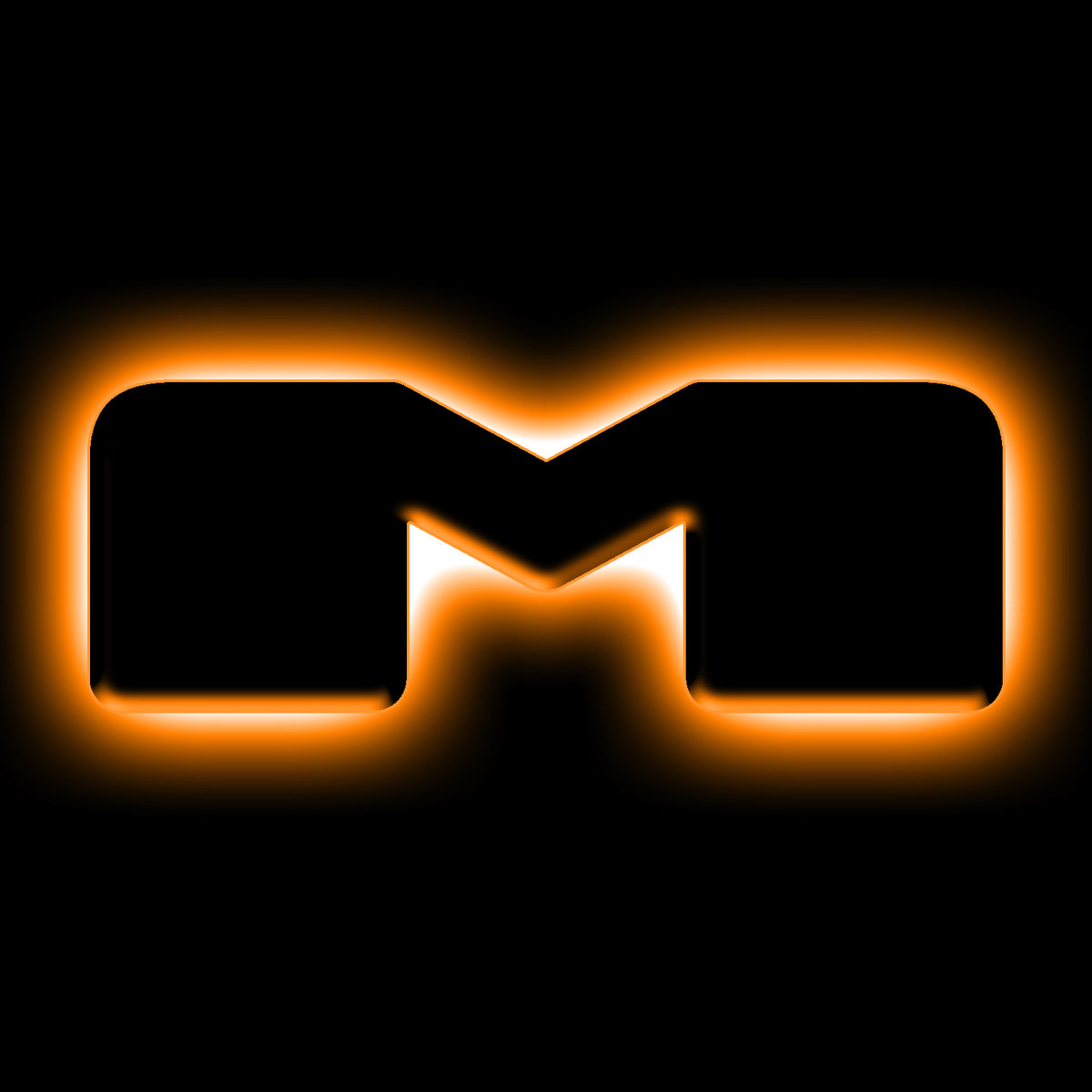 ORACLE Lighting Universal Illuminated LED Letter Badges - Matte Black Surface Finish - M - Amber - 3141-M-005 Main image