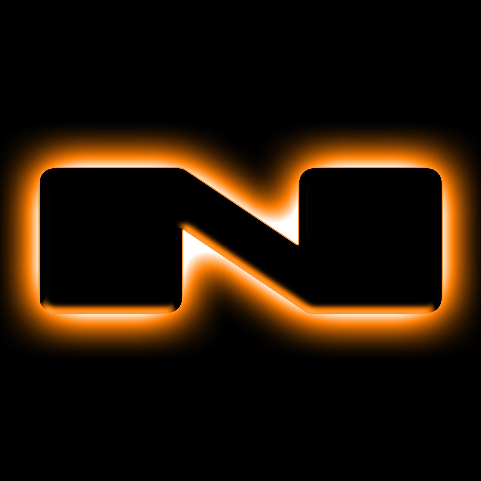 ORACLE Lighting Universal Illuminated LED Letter Badges - Matte Black Surface Finish - N - Amber - 3141-N-005