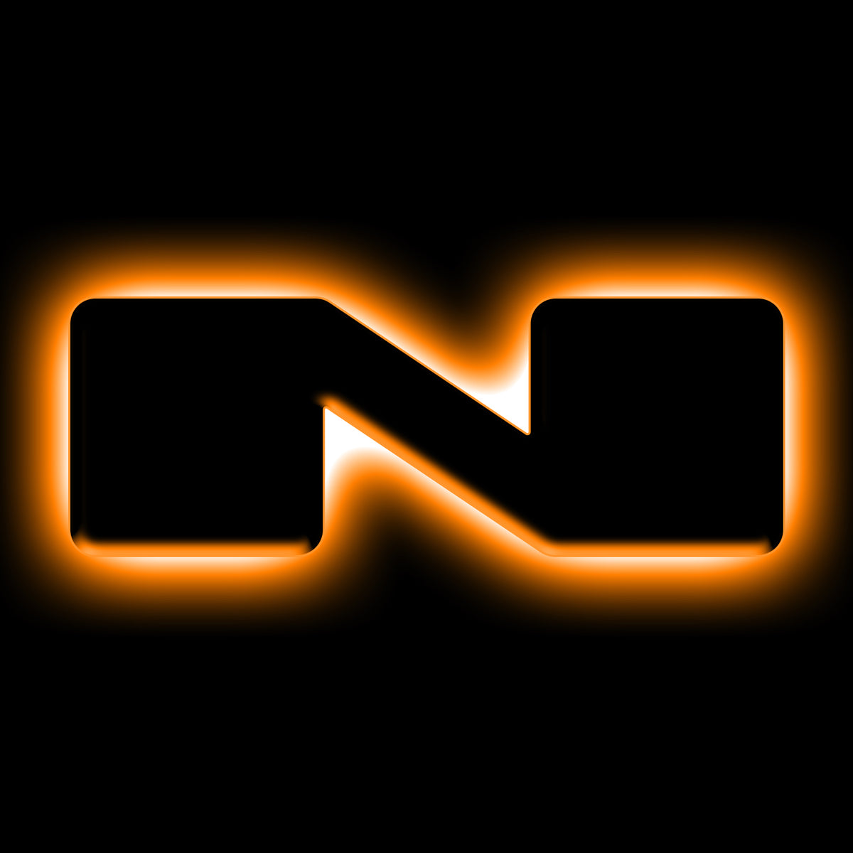 ORACLE Lighting Universal Illuminated LED Letter Badges - Matte Black Surface Finish - N - Amber - 3141-N-005 Main image