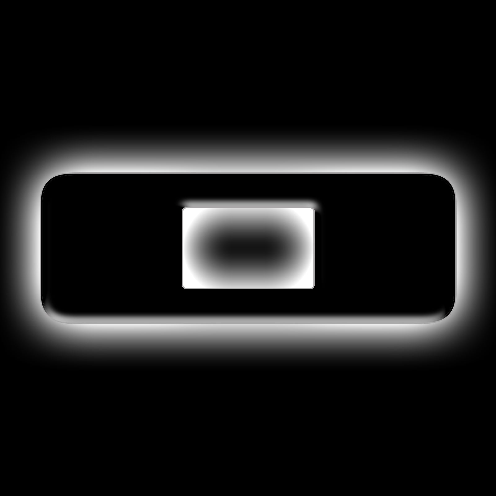 ORACLE Lighting Universal Illuminated LED Letter Badges - Matte Black Surface Finish - O - White - 3141-O-001