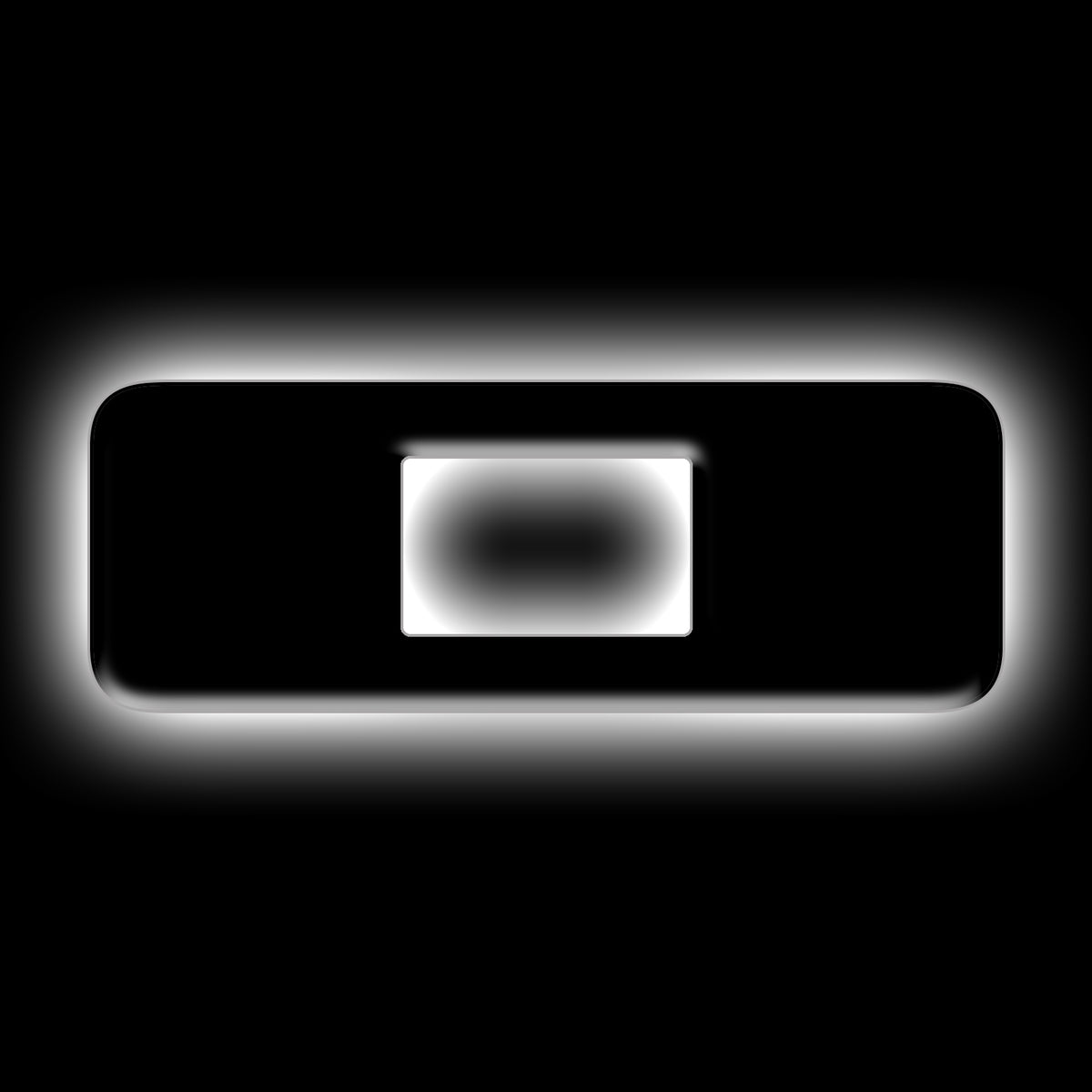 ORACLE Lighting Universal Illuminated LED Letter Badges - Matte Black Surface Finish - O - White - 3141-O-001 Main image