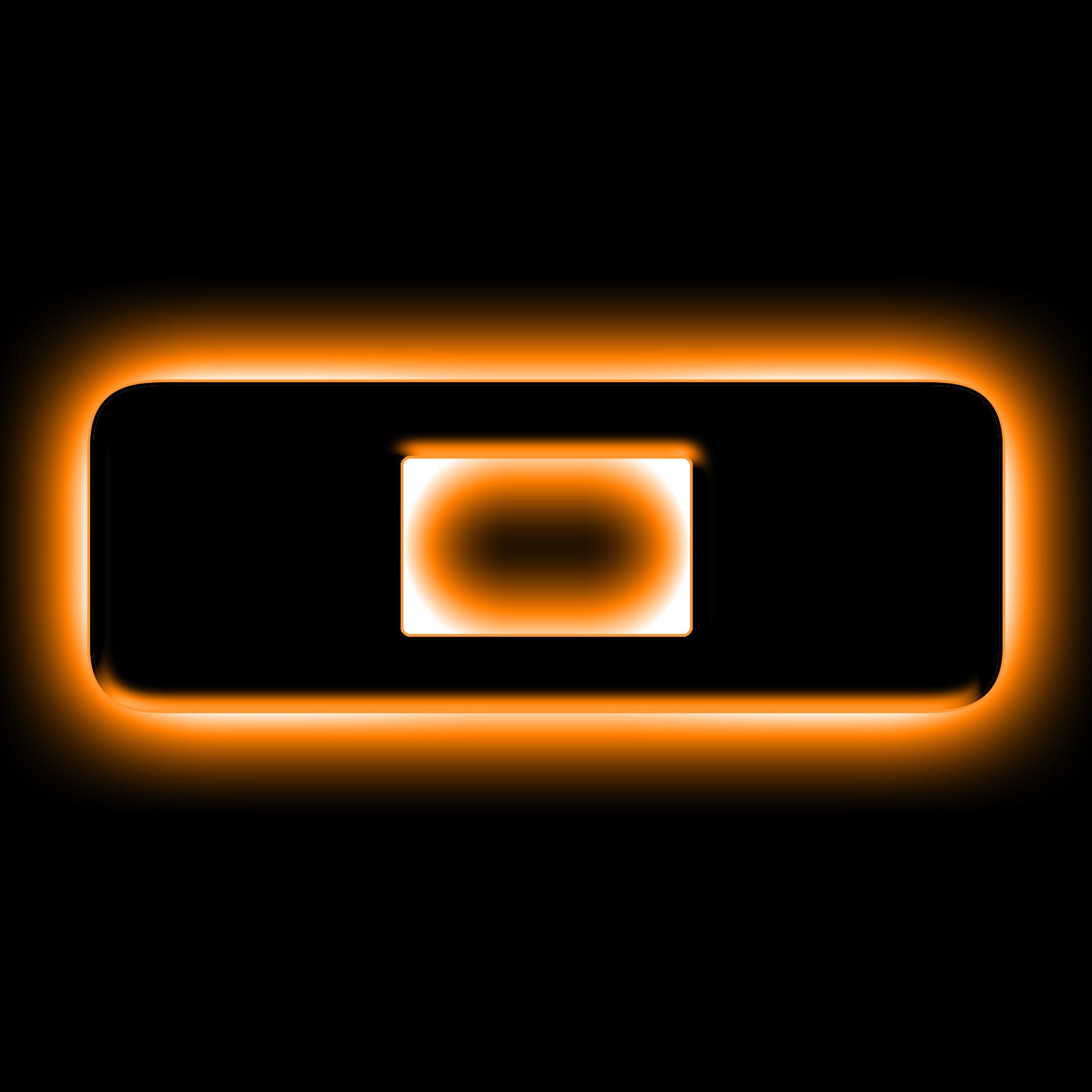 ORACLE Lighting Universal Illuminated LED Letter Badges - Matte Black Surface Finish - O - Amber - 3141-O-005