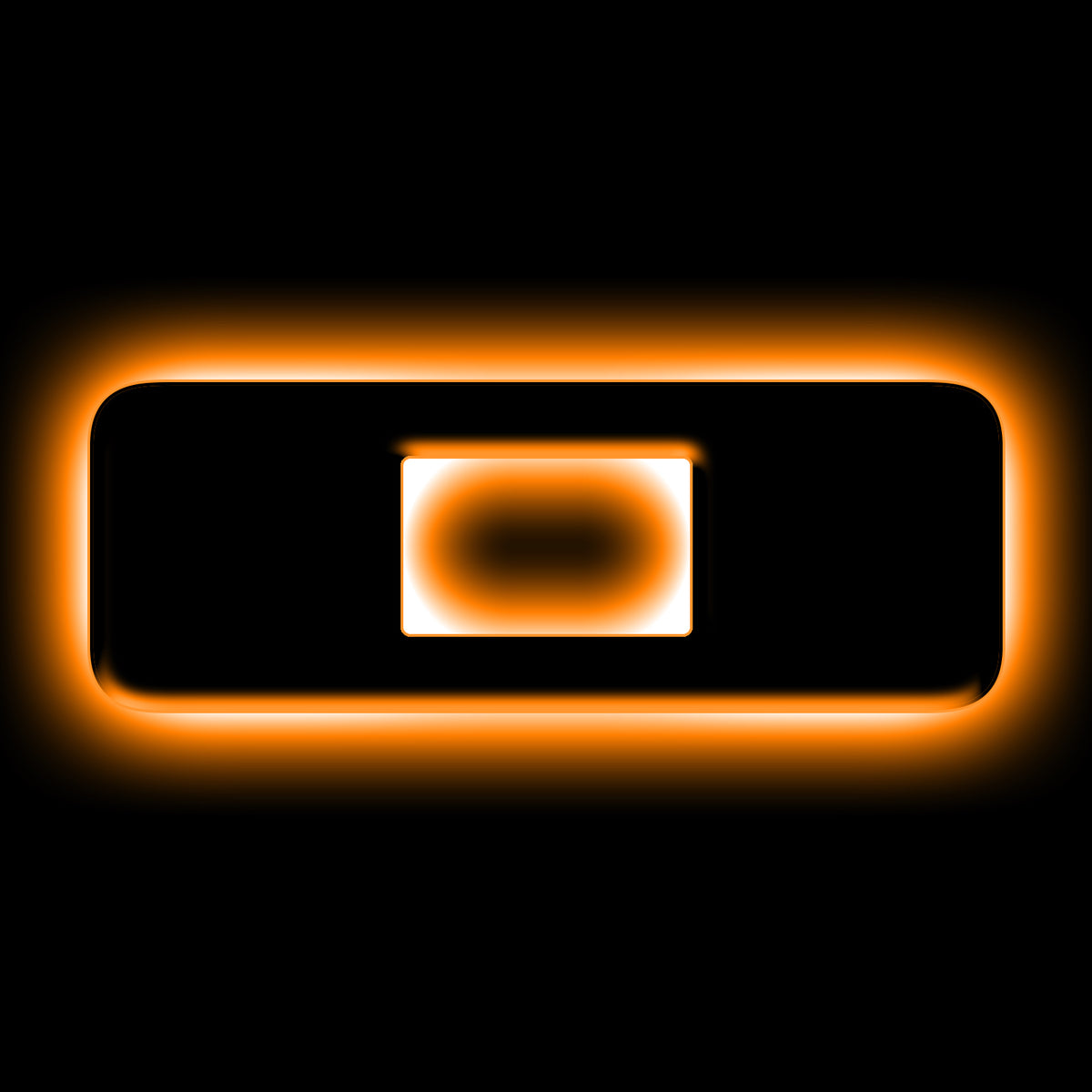 ORACLE Lighting Universal Illuminated LED Letter Badges - Matte Black Surface Finish - O - Amber - 3141-O-005