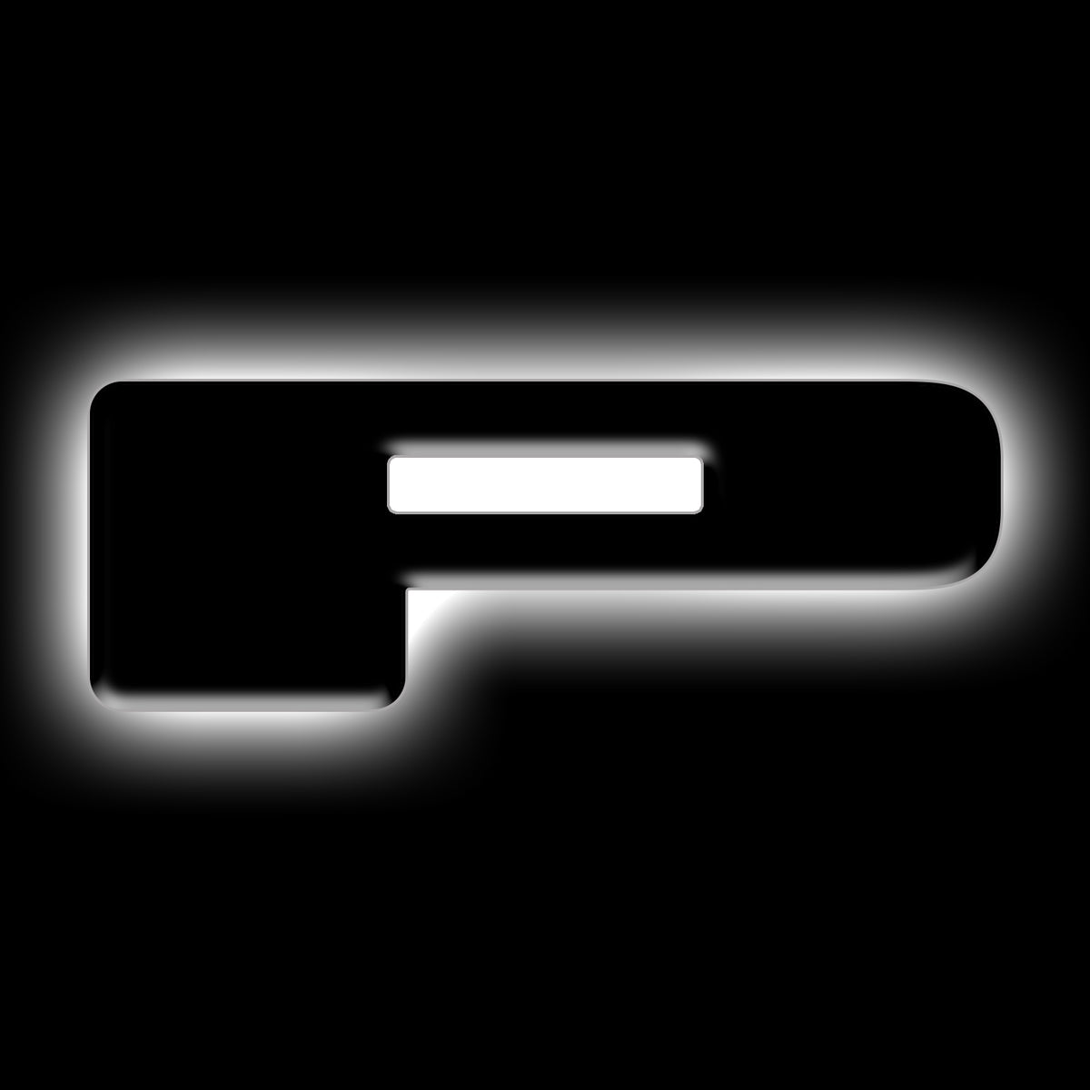 ORACLE Lighting Universal Illuminated LED Letter Badges - Matte Black Surface Finish - P - White - 3141-P-001 Main image