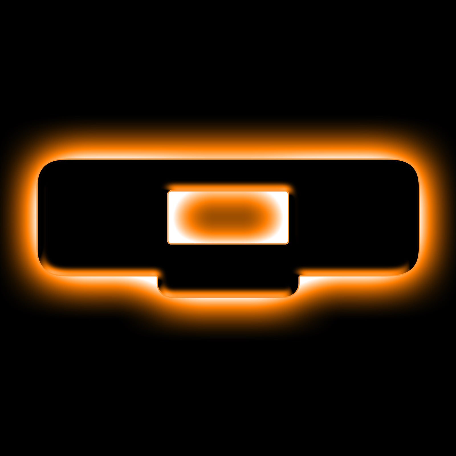 ORACLE Lighting Universal Illuminated LED Letter Badges - Matte Black Surface Finish - Q - Amber - 3141-Q-005