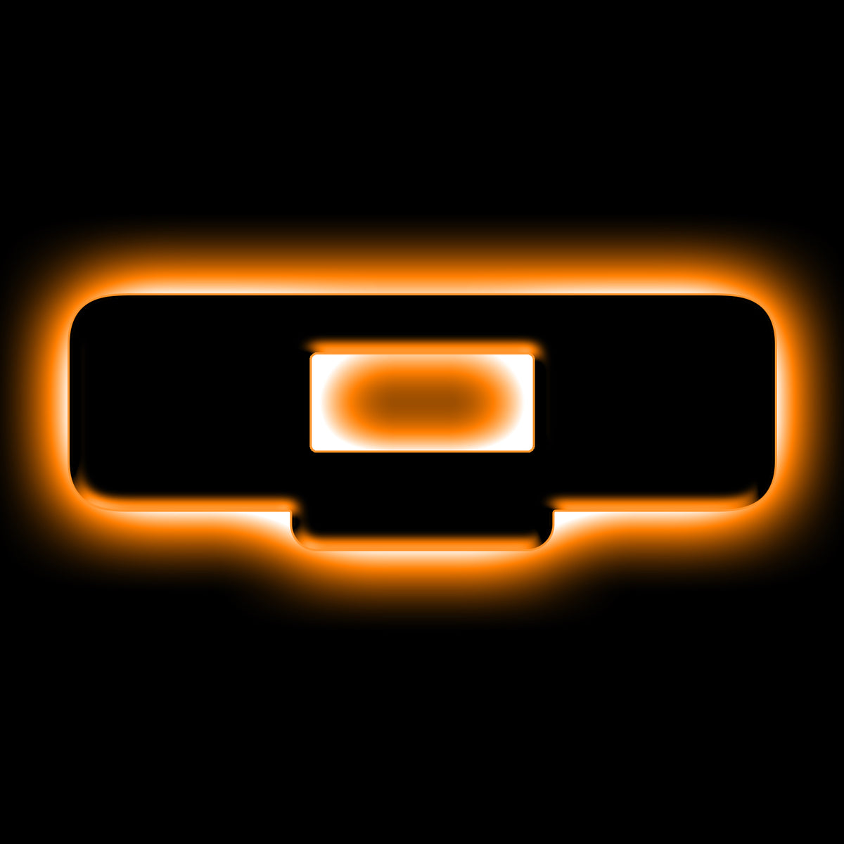 ORACLE Lighting Universal Illuminated LED Letter Badges - Matte Black Surface Finish - Q - Amber - 3141-Q-005