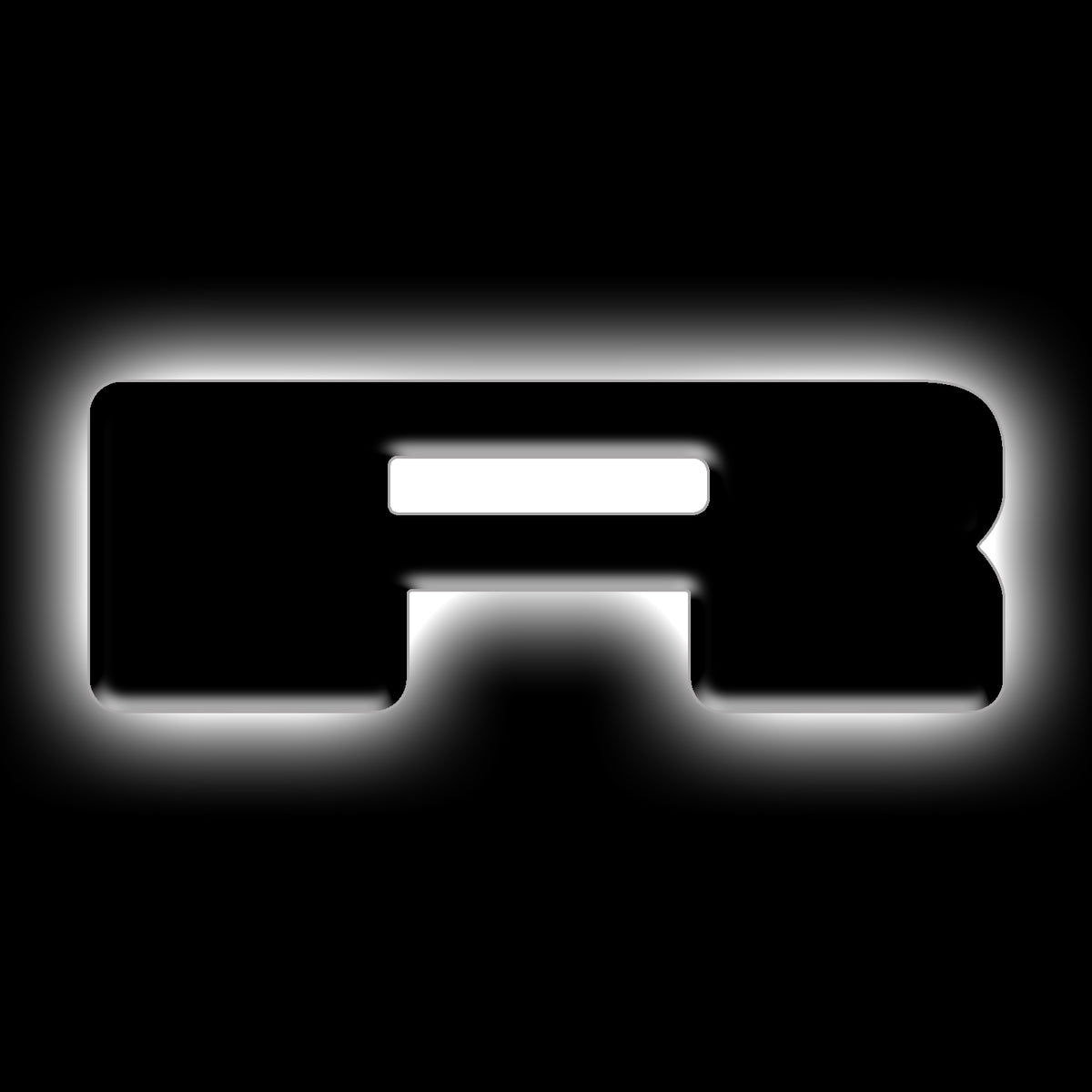 ORACLE Lighting Universal Illuminated LED Letter Badges - Matte Black Surface Finish - R - White - 3141-R-001