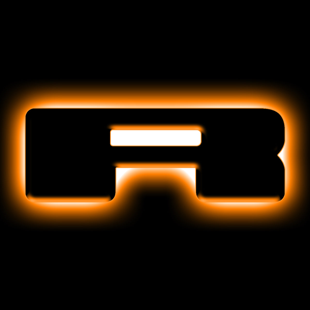 ORACLE Lighting Universal Illuminated LED Letter Badges - Matte Black Surface Finish - R - Amber - 3141-R-005