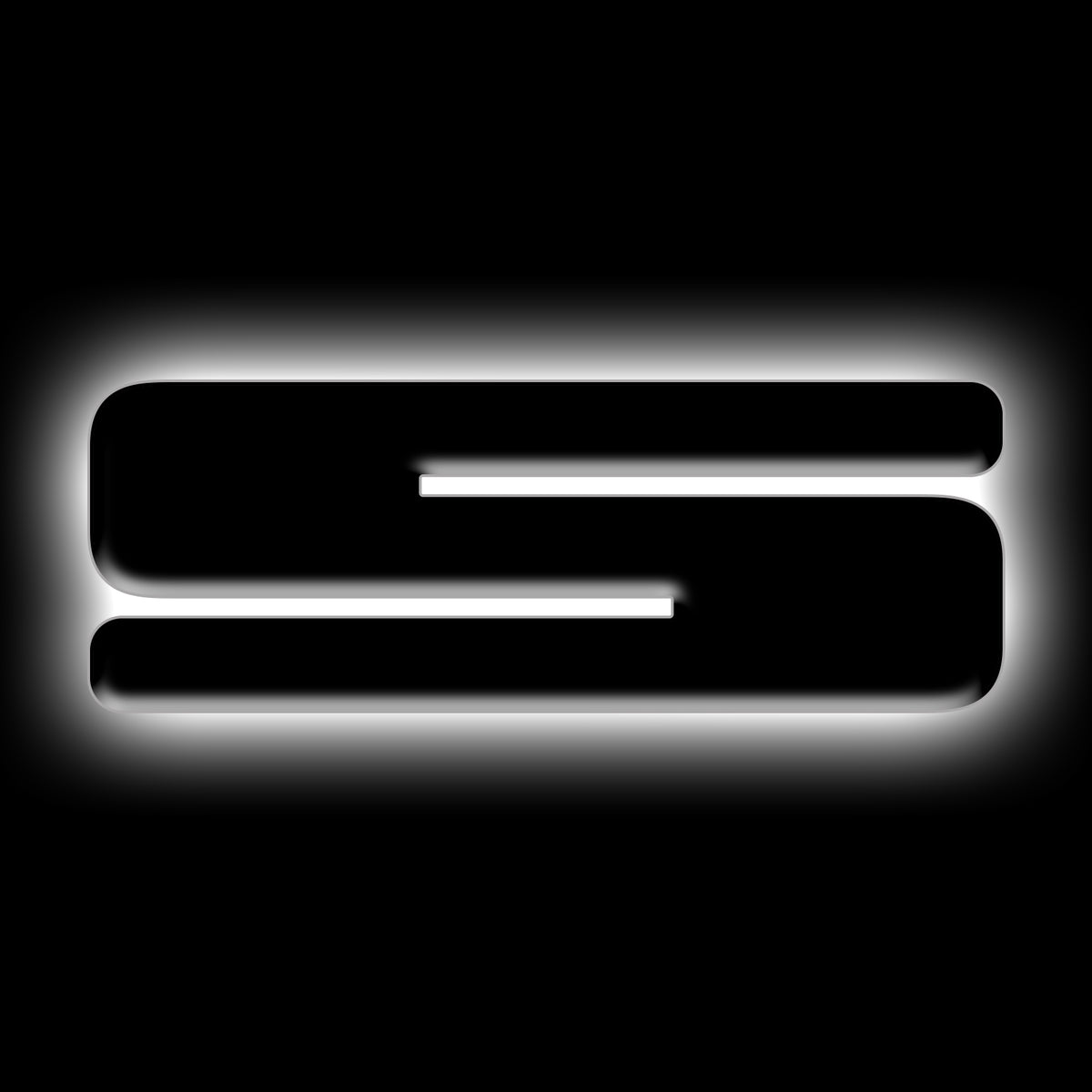 ORACLE Lighting Universal Illuminated LED Letter Badges - Matte Black Surface Finish - S - White - 3141-S-001 Main image