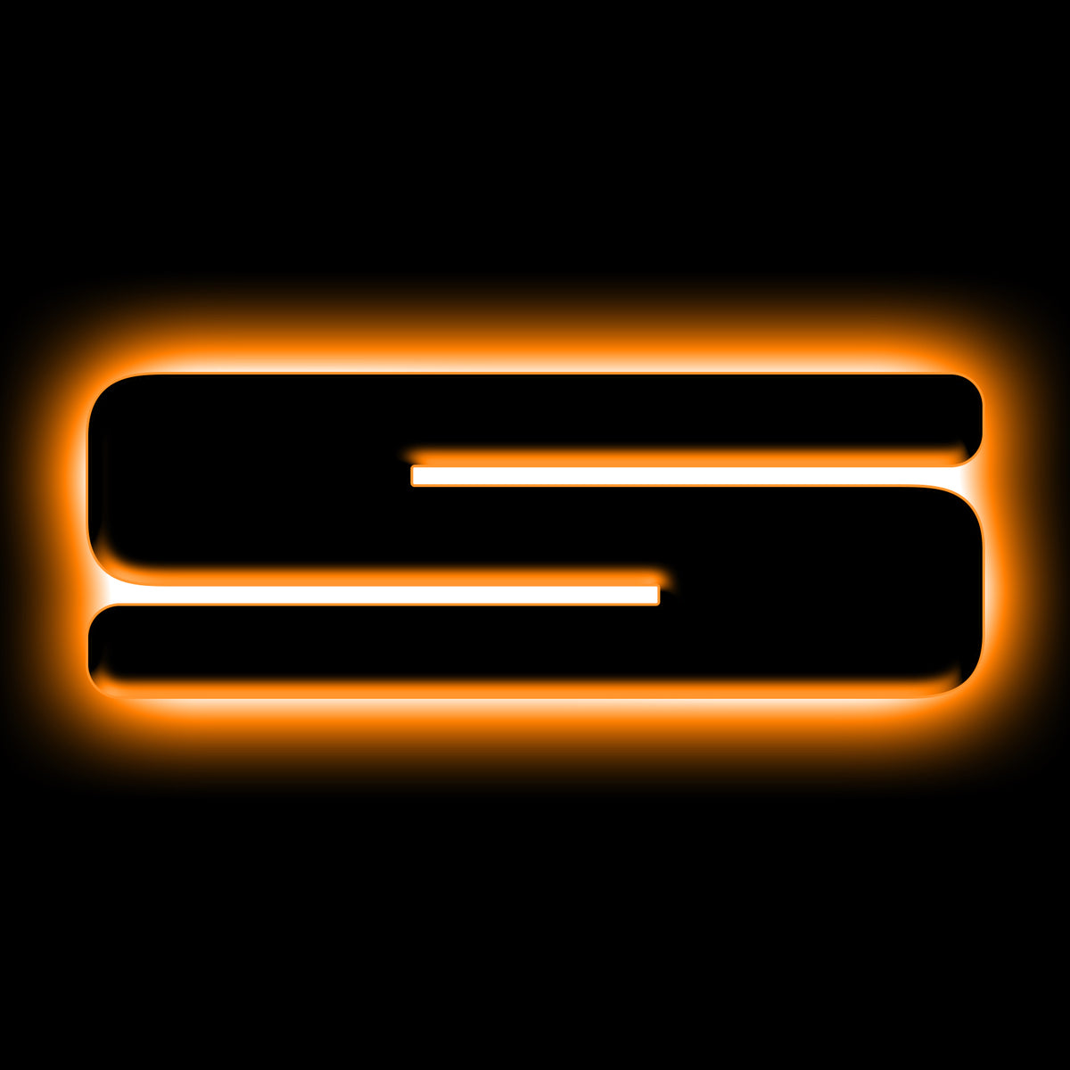 ORACLE Lighting Universal Illuminated LED Letter Badges - Matte Black Surface Finish - S - Amber - 3141-S-005 Main image