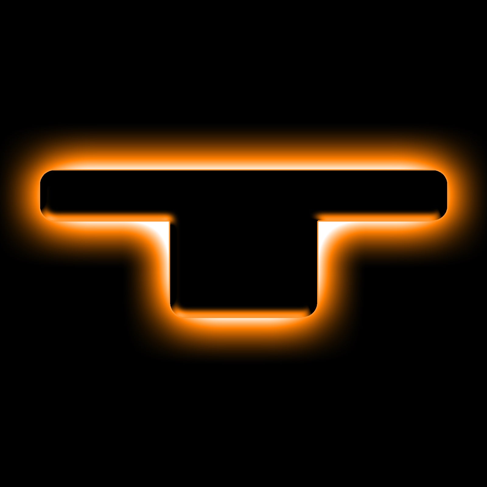 ORACLE Lighting Universal Illuminated LED Letter Badges - Matte Black Surface Finish - T - Amber - 3141-T-005
