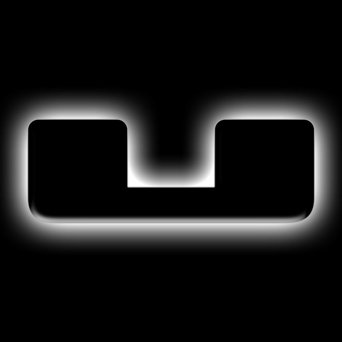 ORACLE Lighting Universal Illuminated LED Letter Badges - Matte Black Surface Finish - U - White - 3141-U-001 Main image