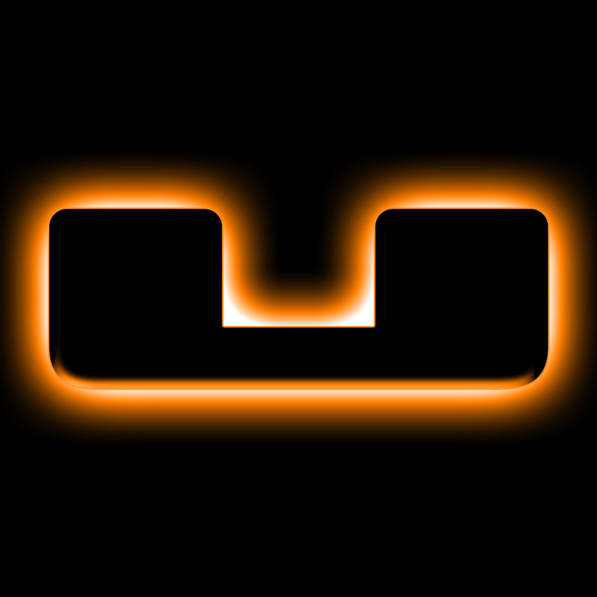 ORACLE Lighting Universal Illuminated LED Letter Badges - Matte Black Surface Finish - U - Amber - 3141-U-005