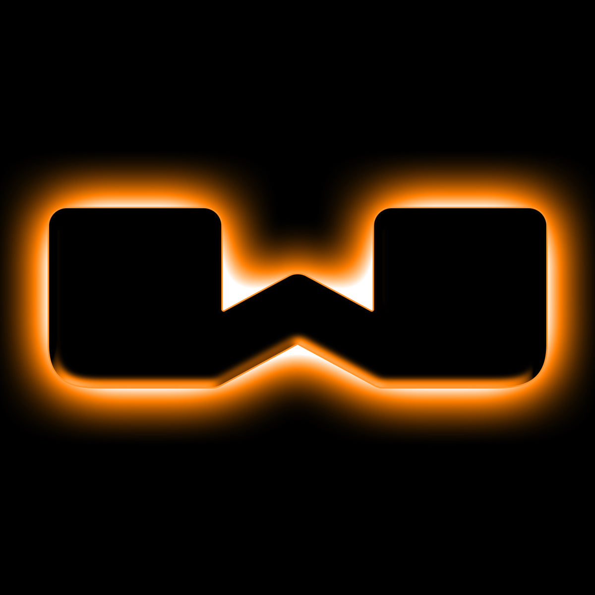 ORACLE Lighting Universal Illuminated LED Letter Badges - Matte Black Surface Finish - W - Amber - 3141-W-005 Main image
