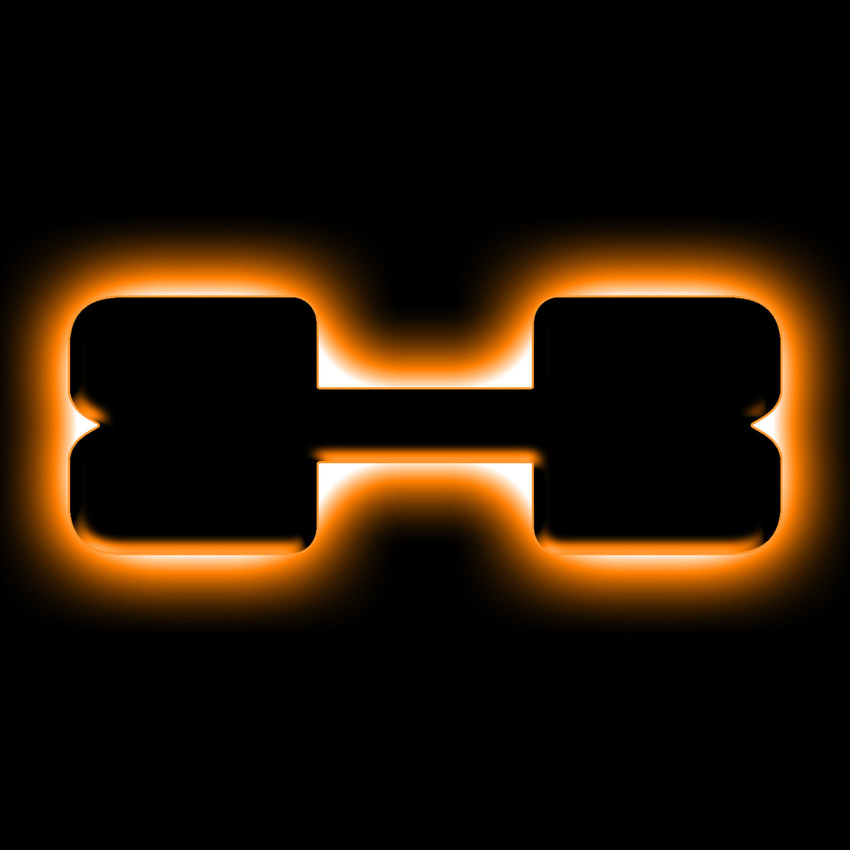 ORACLE Lighting Universal Illuminated LED Letter Badges - Matte Black Surface Finish - X - Amber - 3141-X-005 Main image