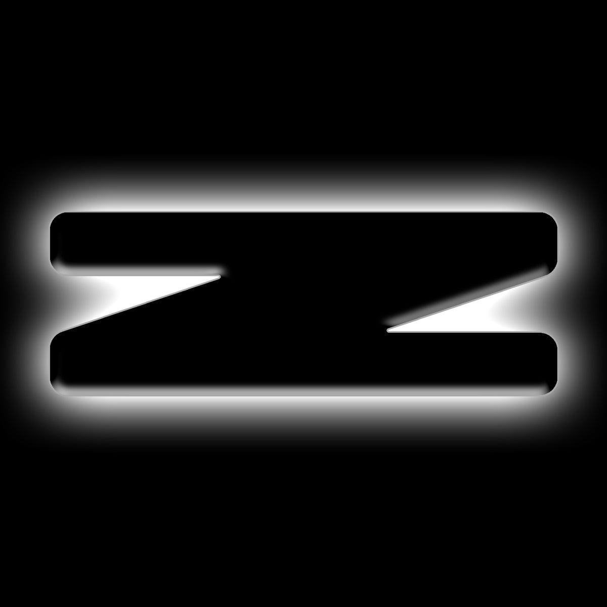 ORACLE Lighting Universal Illuminated LED Letter Badges - Matte Black Surface Finish - Z - White - 3141-Z-001 Main image