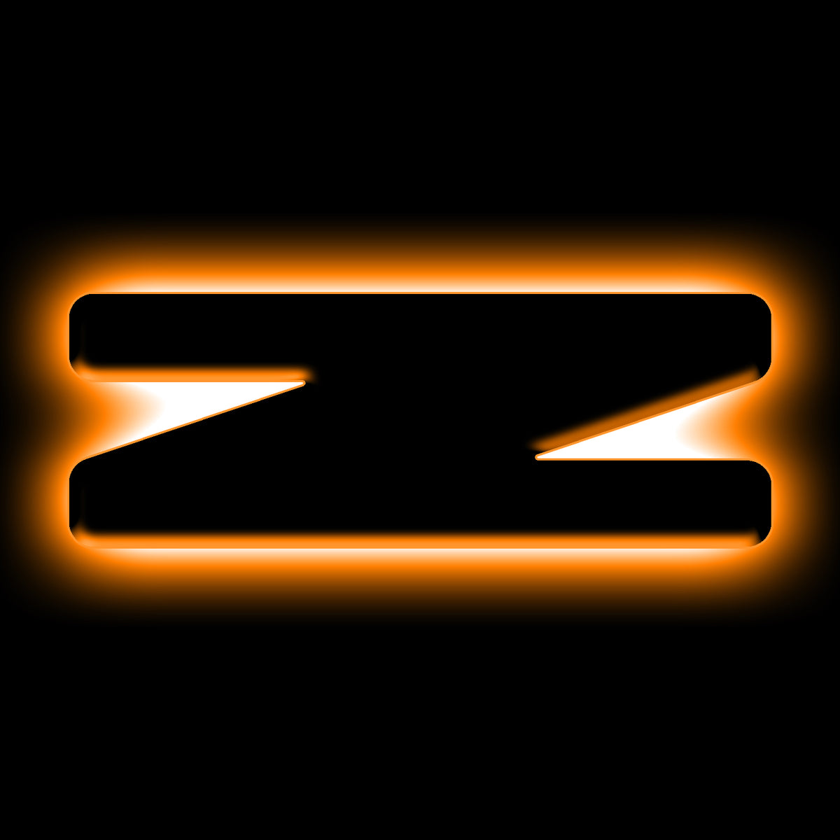 ORACLE Lighting Universal Illuminated LED Letter Badges - Matte Black Surface Finish - Z - Amber - 3141-Z-005 Main image