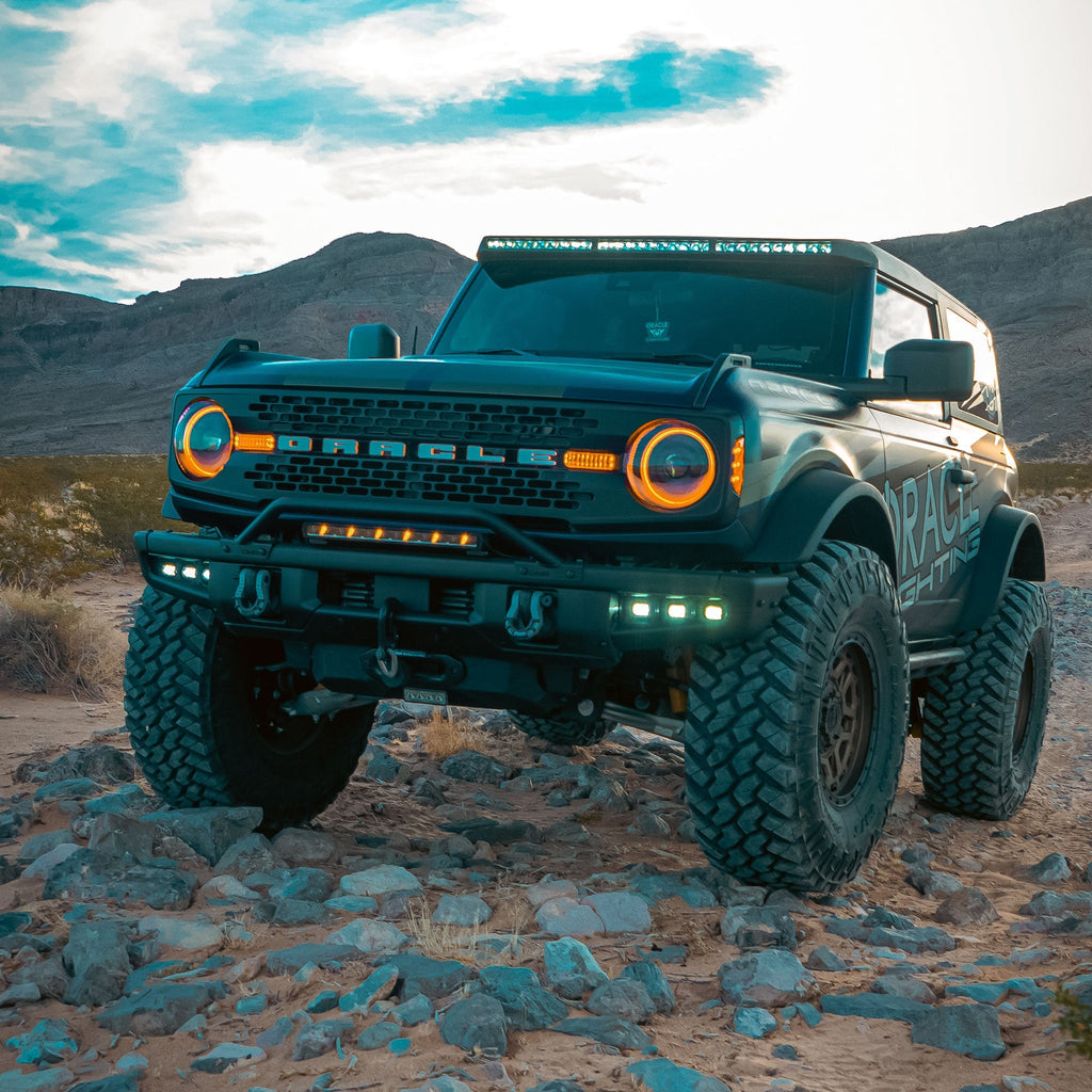 ORACLE Lighting 2021-2025 Ford Bronco Triple LED Fog Light Kit for Steel Bumper