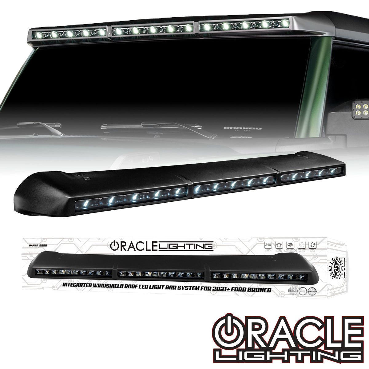 ORACLE Lighting Integrated Windshield Roof LED Light Bar System for 2021+ Ford Bronco Main image