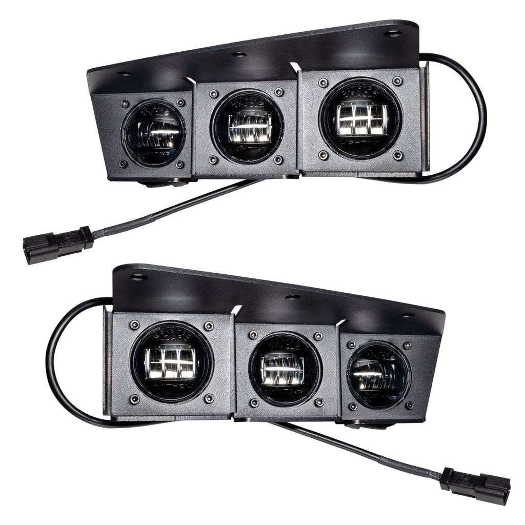 ORACLE Lighting 2021-2025 Ford Bronco Triple LED Fog Light Kit for Steel Bumper