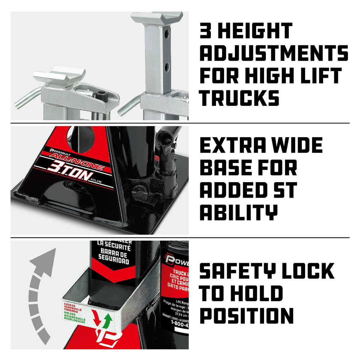 MoTLEY Industries 3 Ton All-in-One Jackstand/Bottle Jack