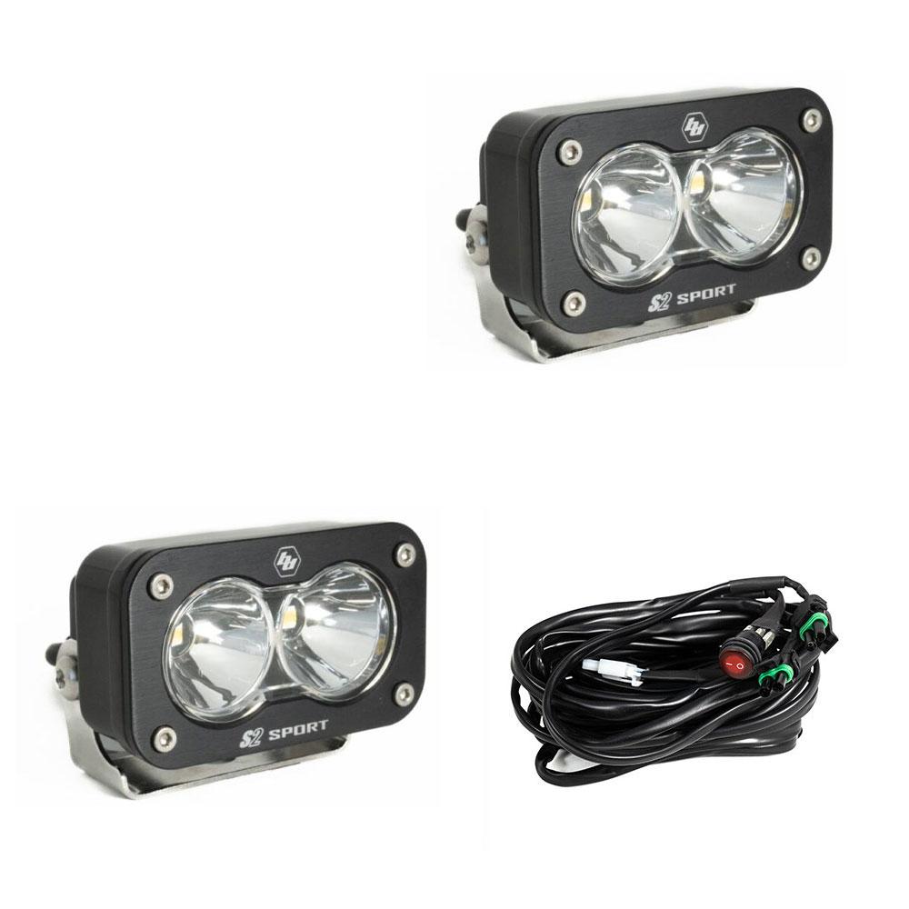 S2 Sport Black LED Auxiliary Light Pod Pair - Universal Main image