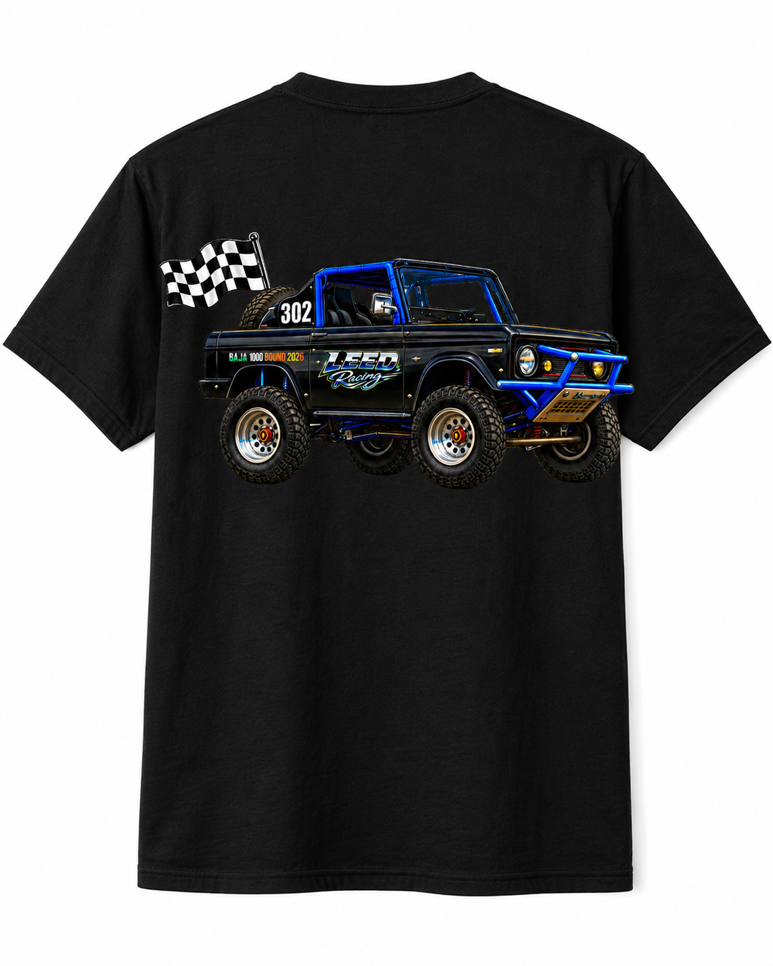 LEED Racing Logo and Race Car T-Shirt