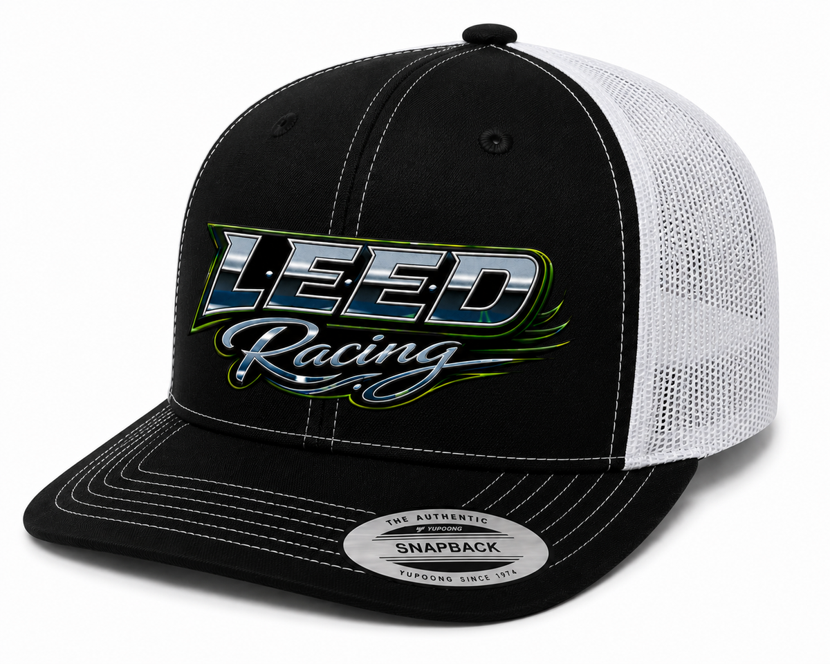 LEED Racing Black/White Trucker Hat