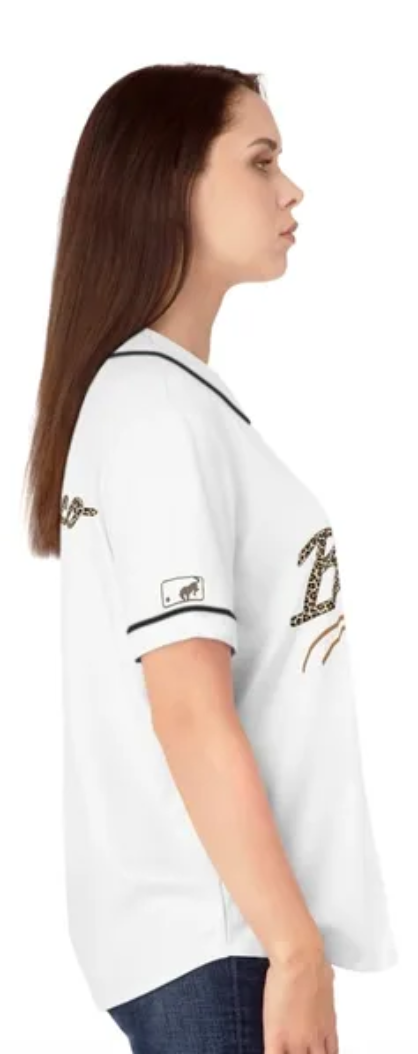 Bronco Ladies leopard baseball jersey