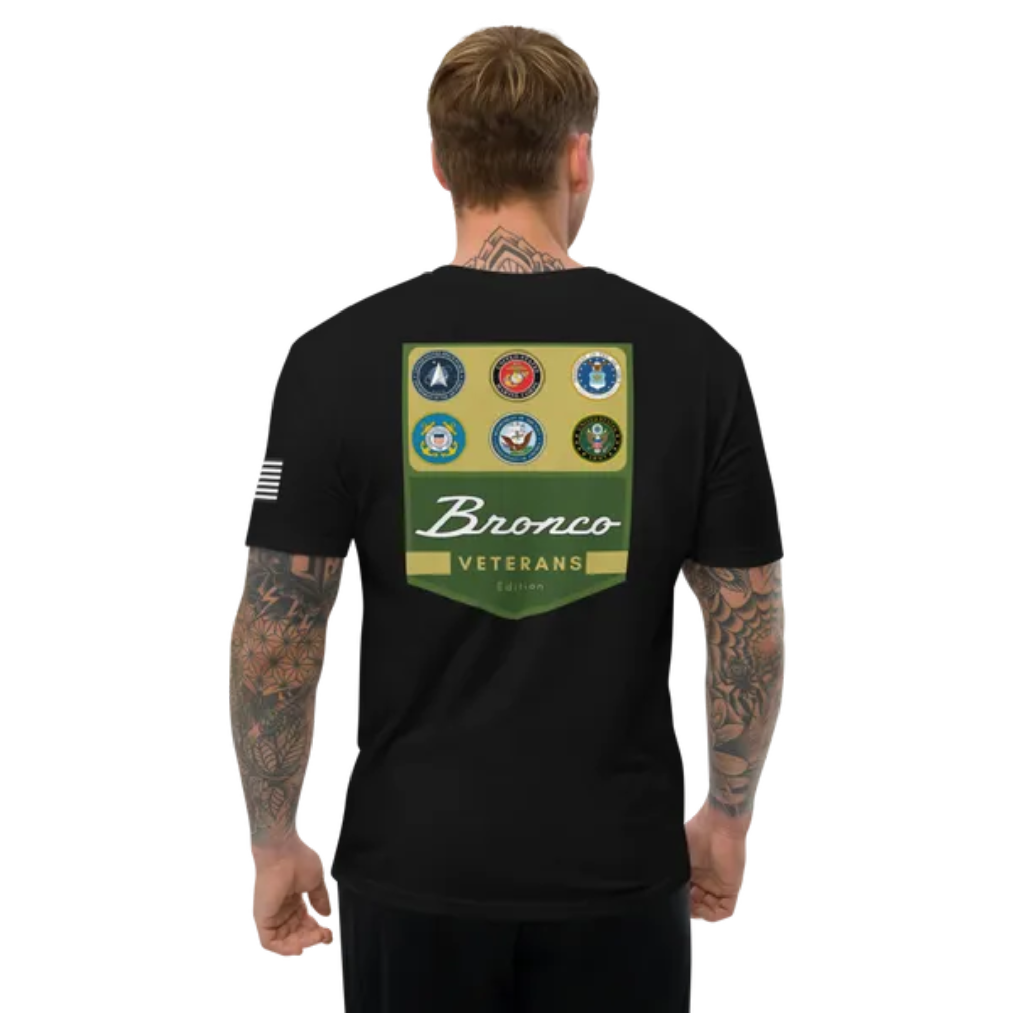 Bronco Veterans armed forces T-shirt Secondary image