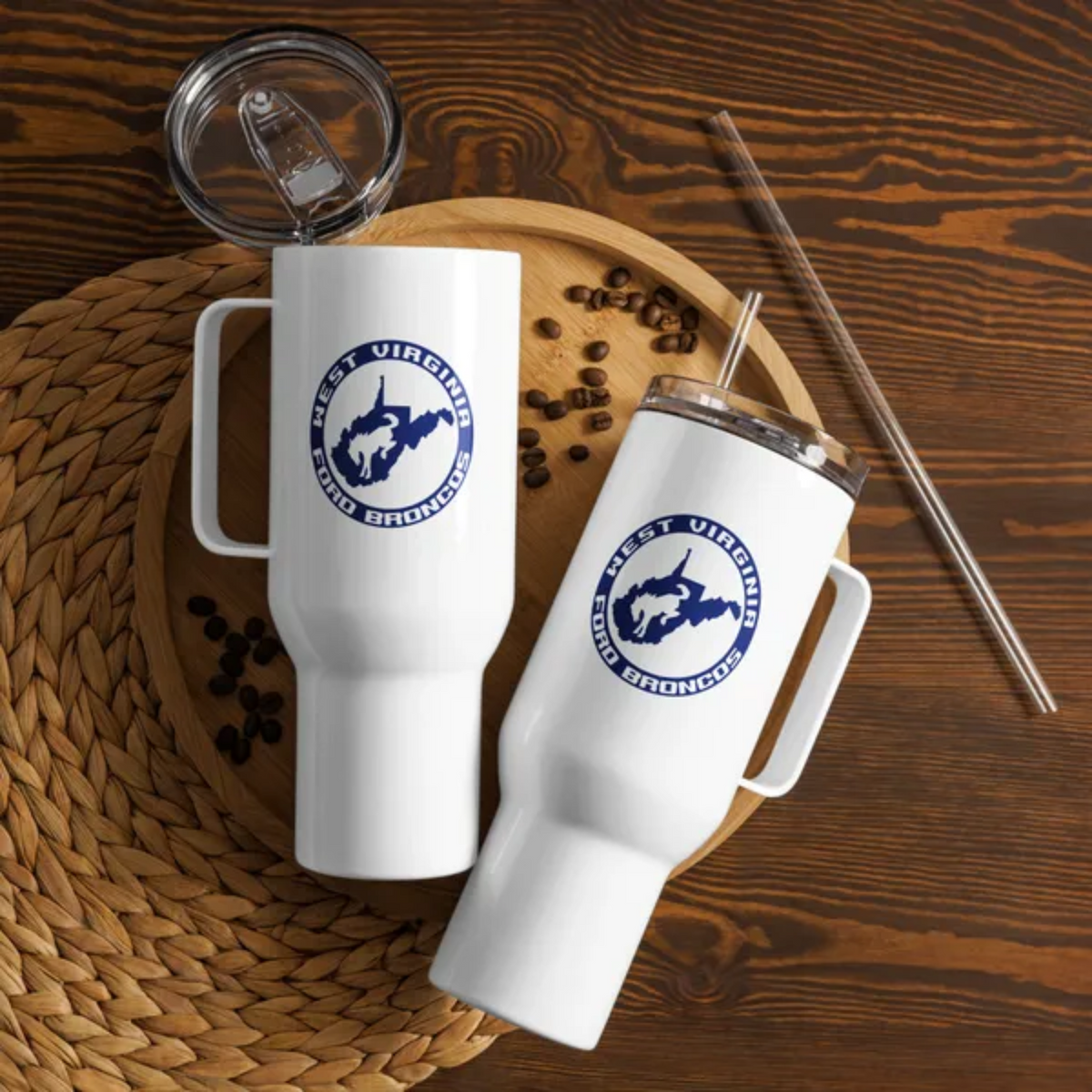 West Virginia Ford Broncos Travel mug