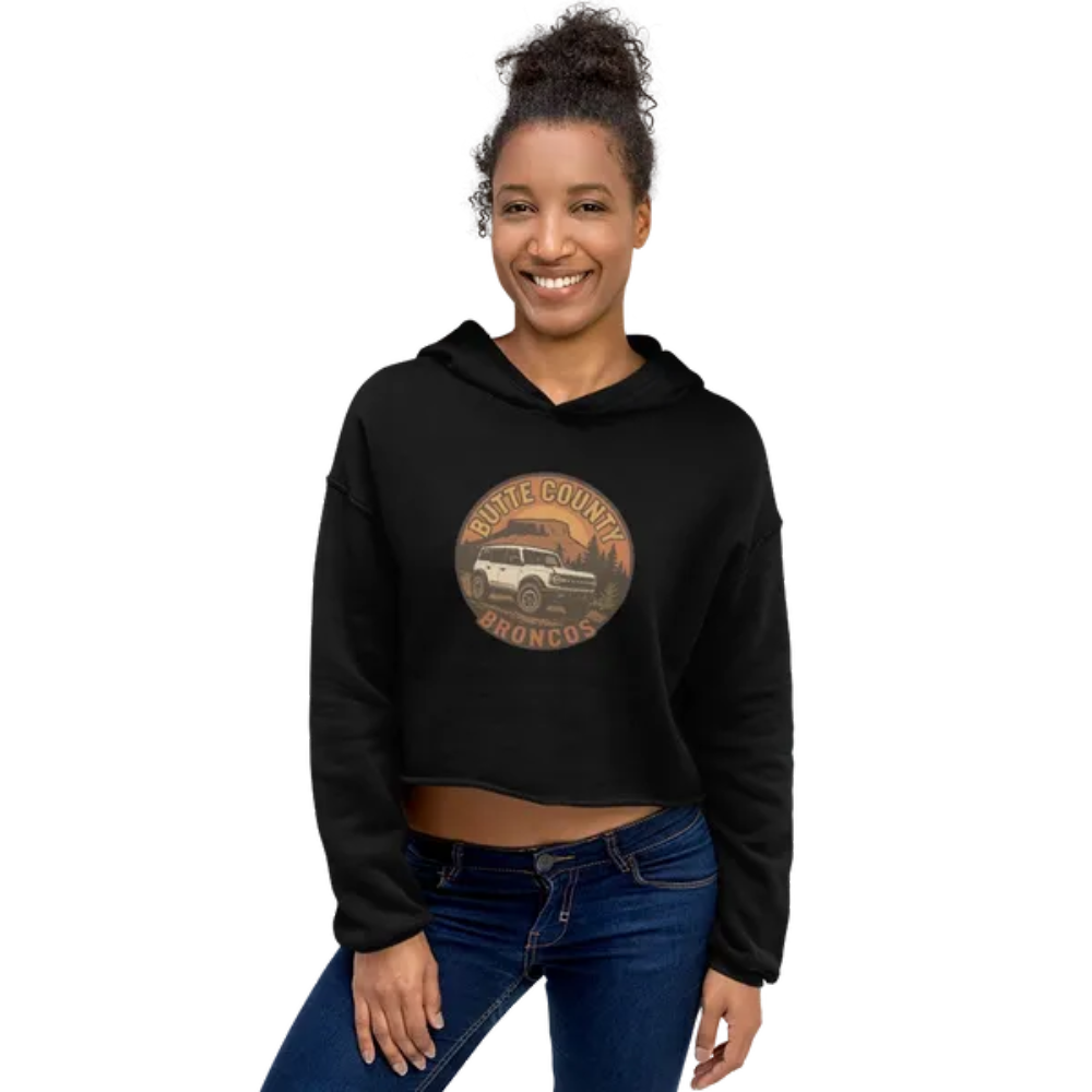 Butte County Broncos Crop Hoodie