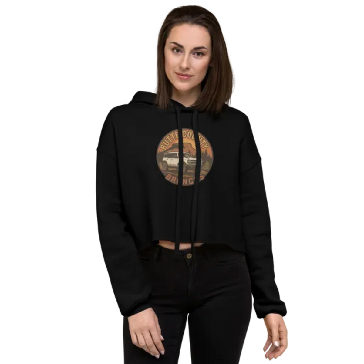 Butte County Broncos Crop Hoodie Main image