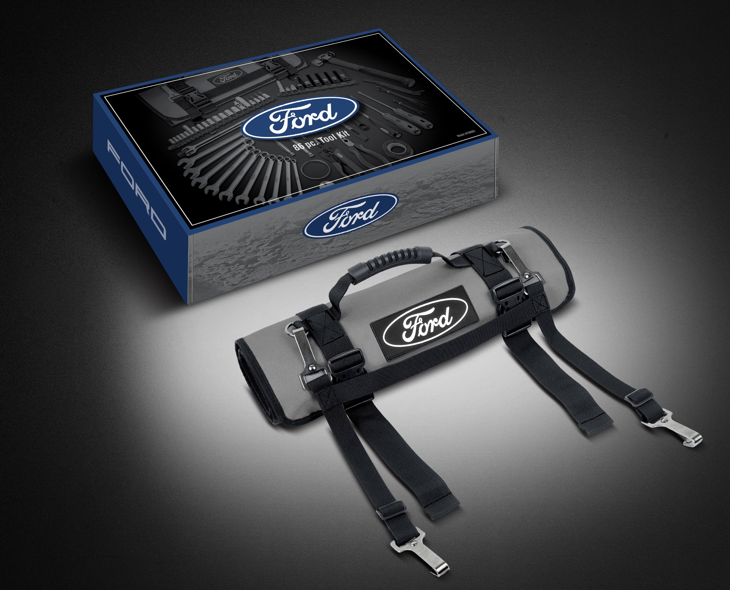 MoTLEY Industries 86pc Ford Brand Tool Roll Kit Secondary image
