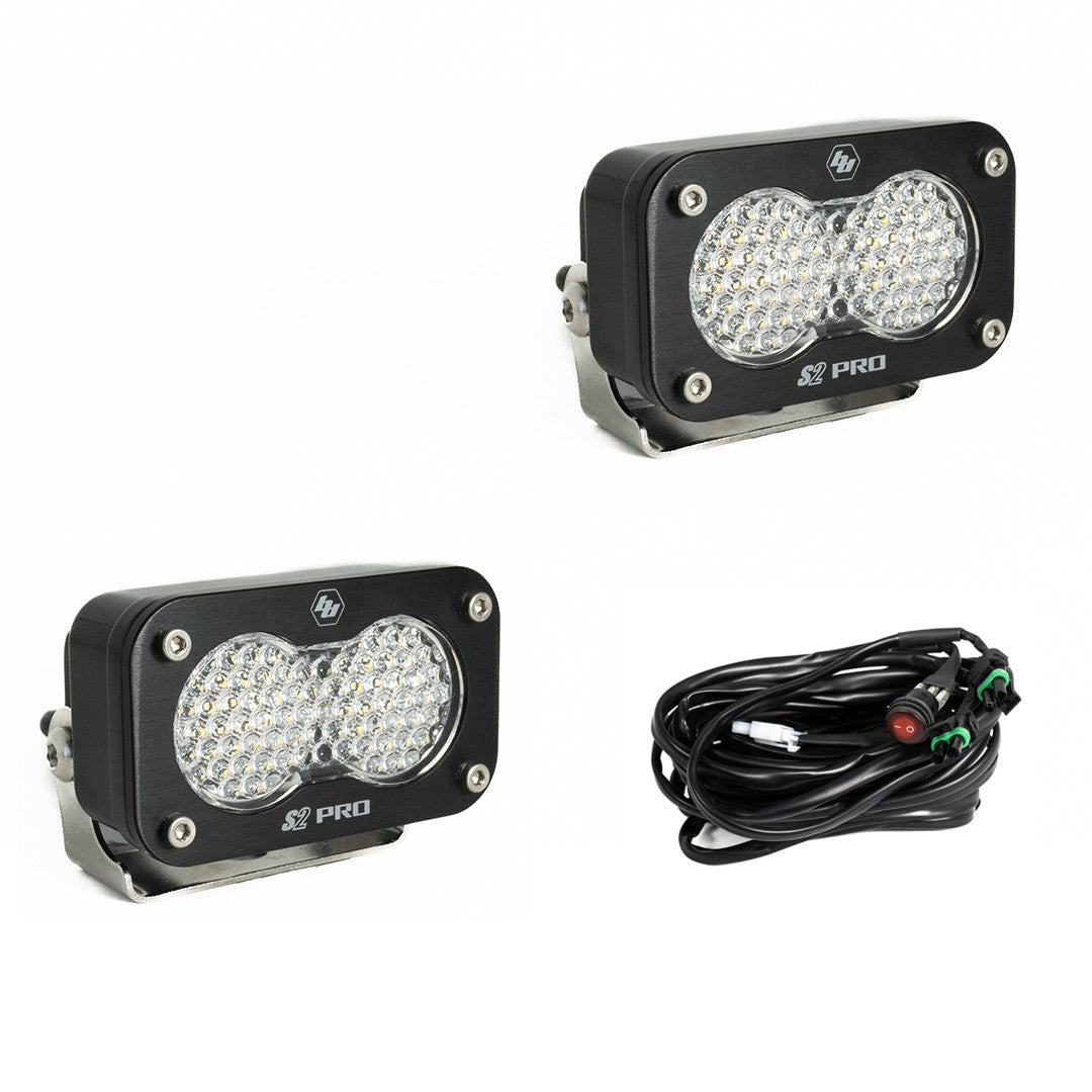 S2 Pro Black LED Auxiliary Light Pod Pair - Universal Secondary image