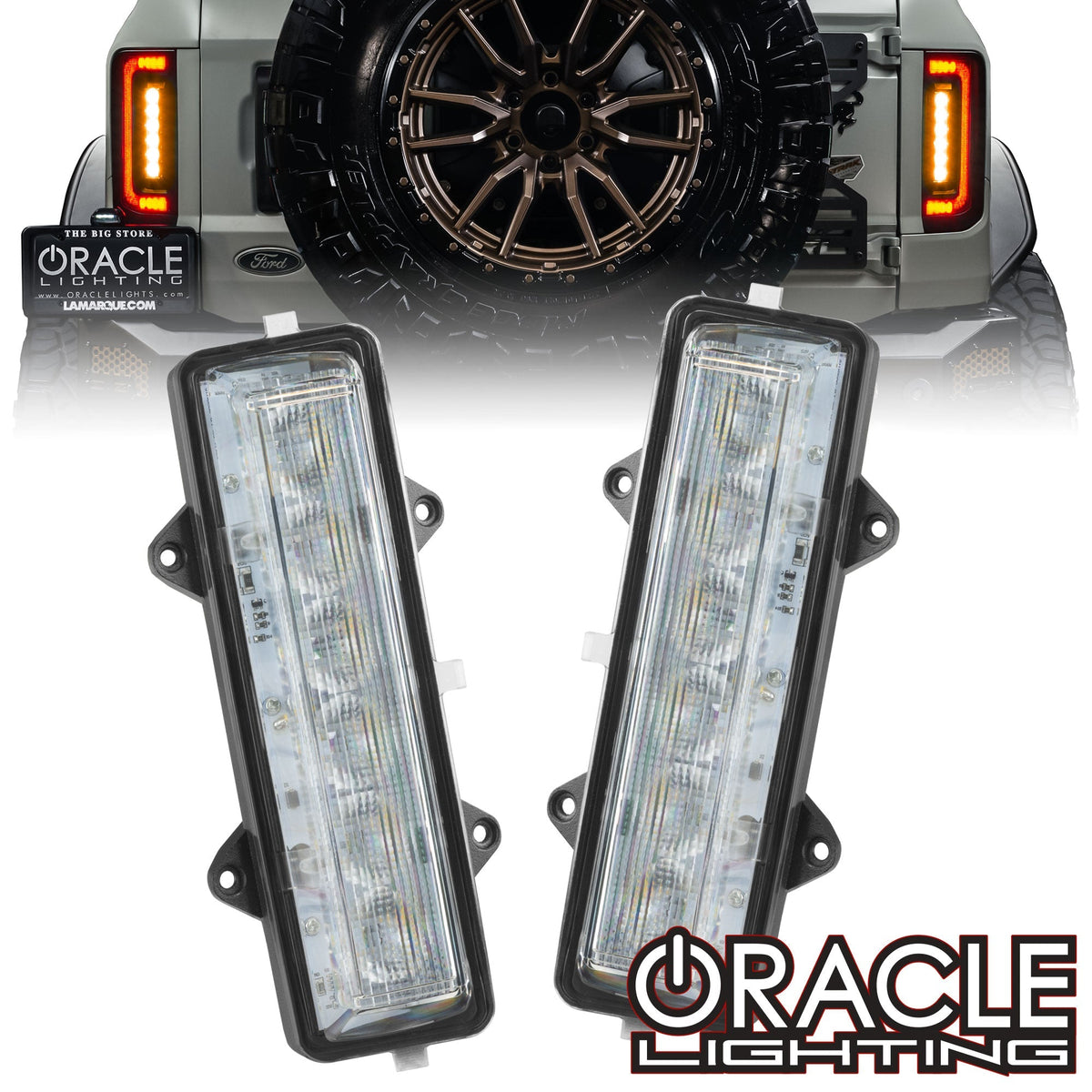ORACLE Lighting Dual Function Amber/White Reverse LED Modules for Ford Bronco Flush Tail Lights Main image
