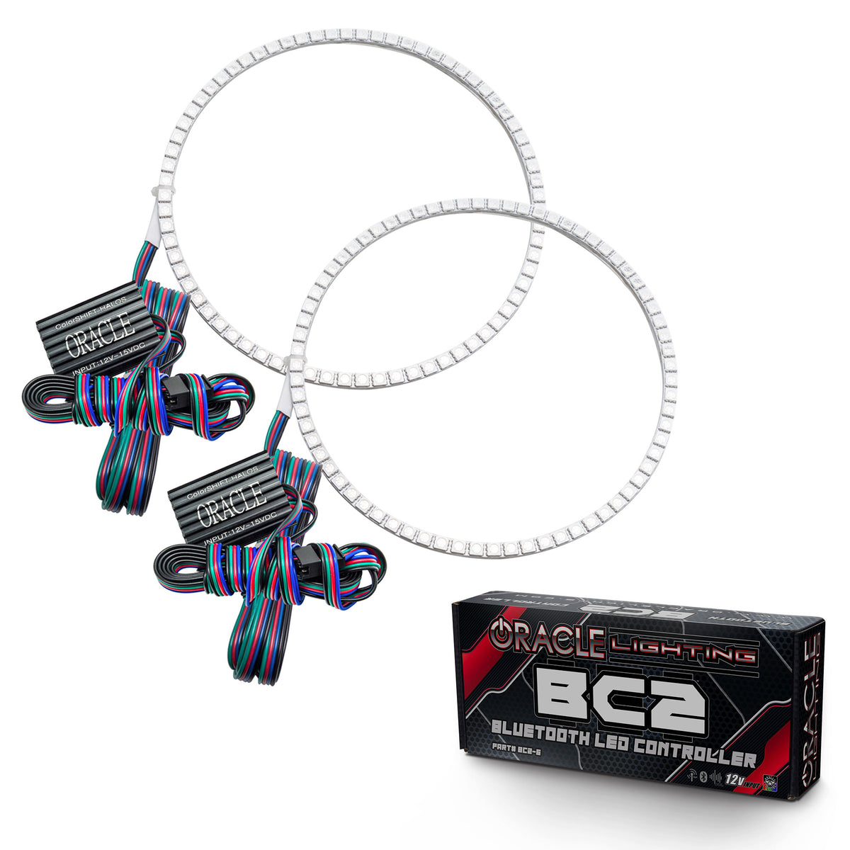 ORACLE Lighting 2021-2025 Ford Bronco LED Headlight Halo Kit - Base Headlights - ColorSHIFT® w/BC2 Controller - 1470-335 Main image
