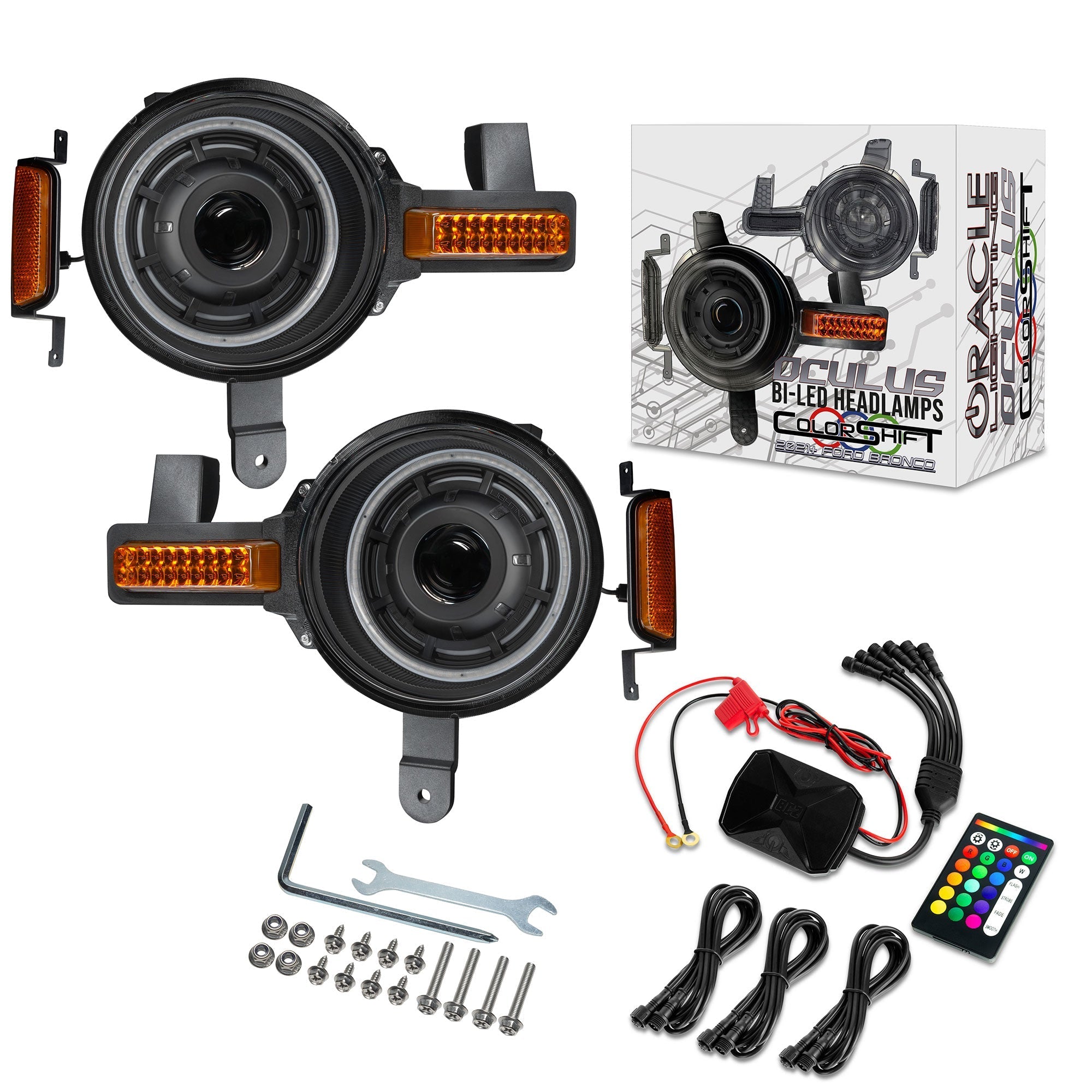 ORACLE Lighting Oculus™ ColorSHIFT® Bi-LED Projector Headlights for 2021+ Ford Bronco Secondary image