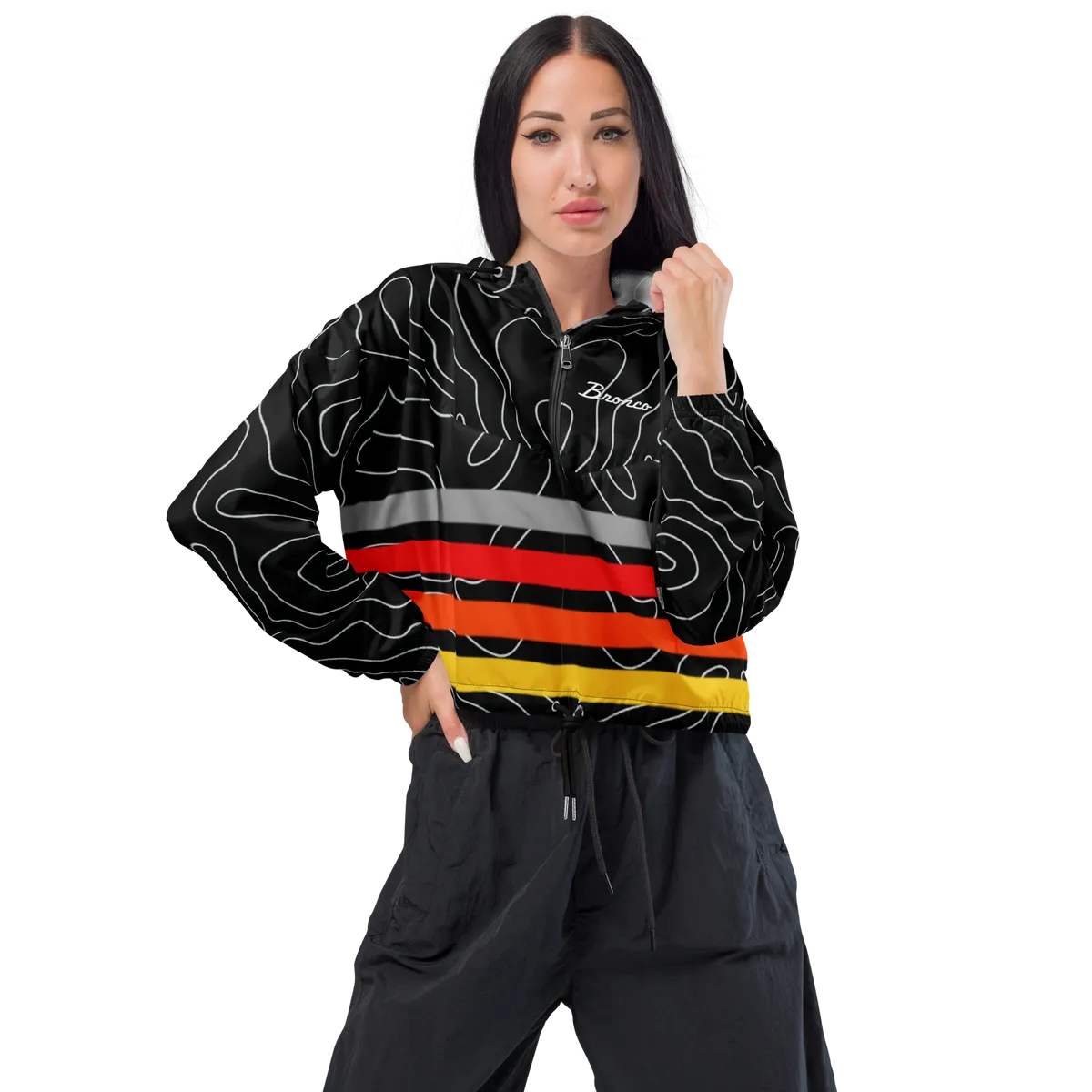 Women's Cropped Windbreaker sunset edition