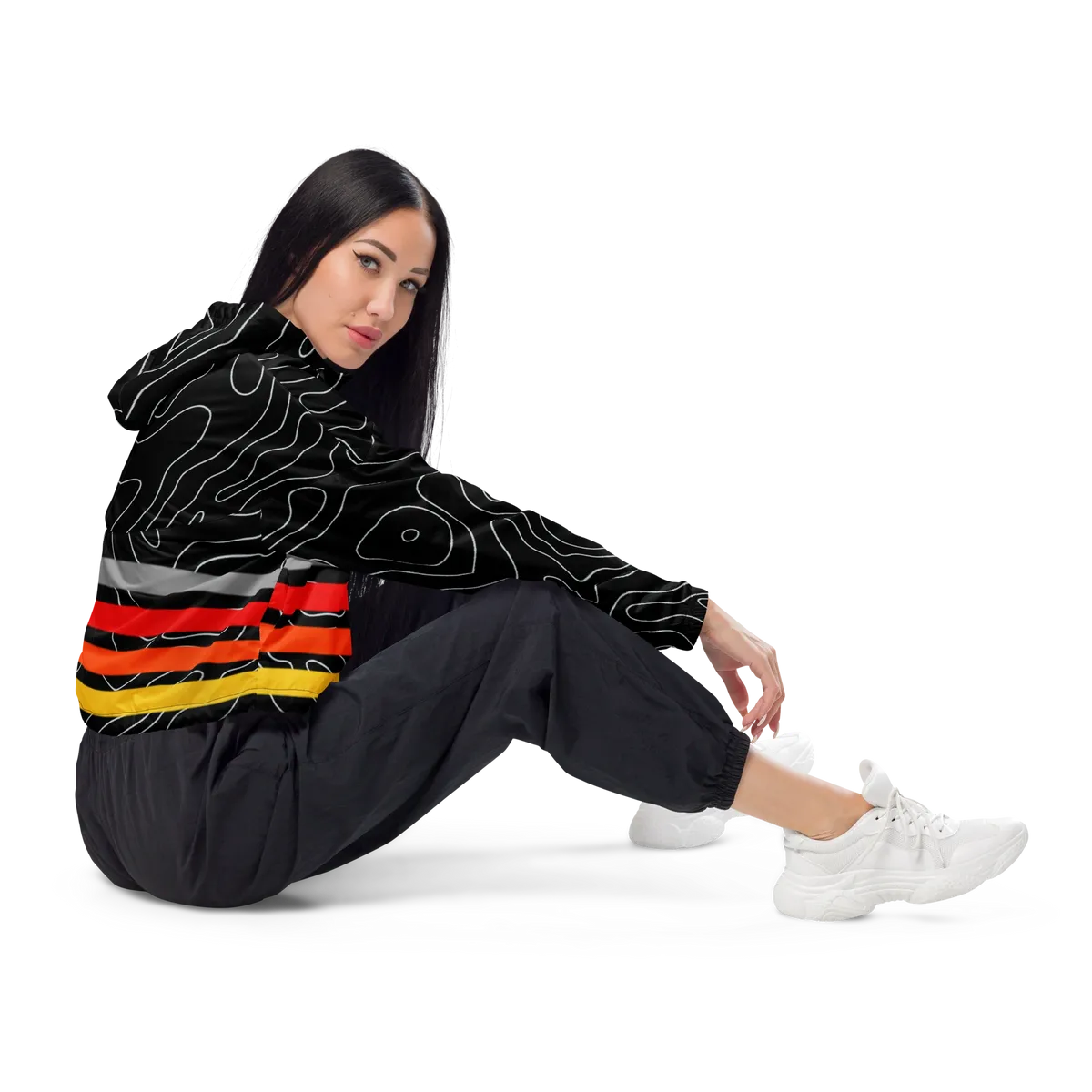 Women's Cropped Windbreaker sunset edition