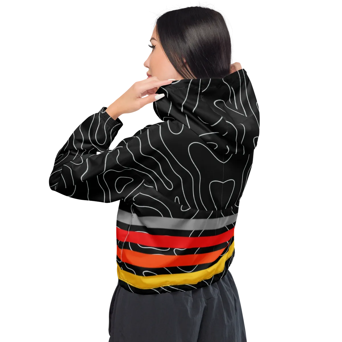 Women's Cropped Windbreaker sunset edition