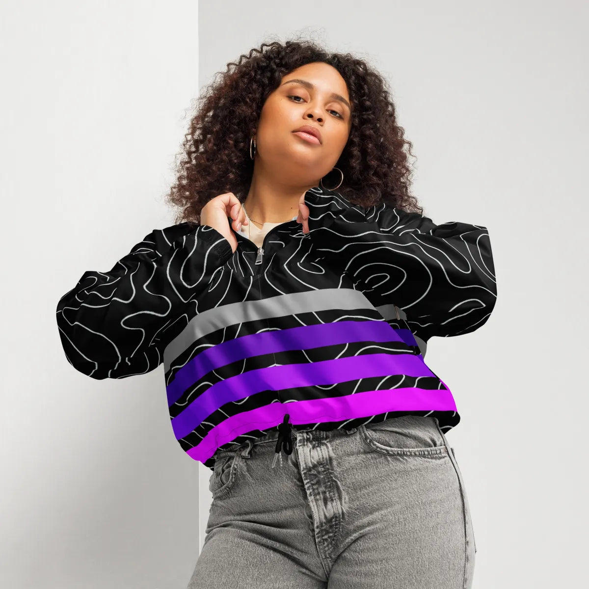 Topo Blackout cropped windbreaker