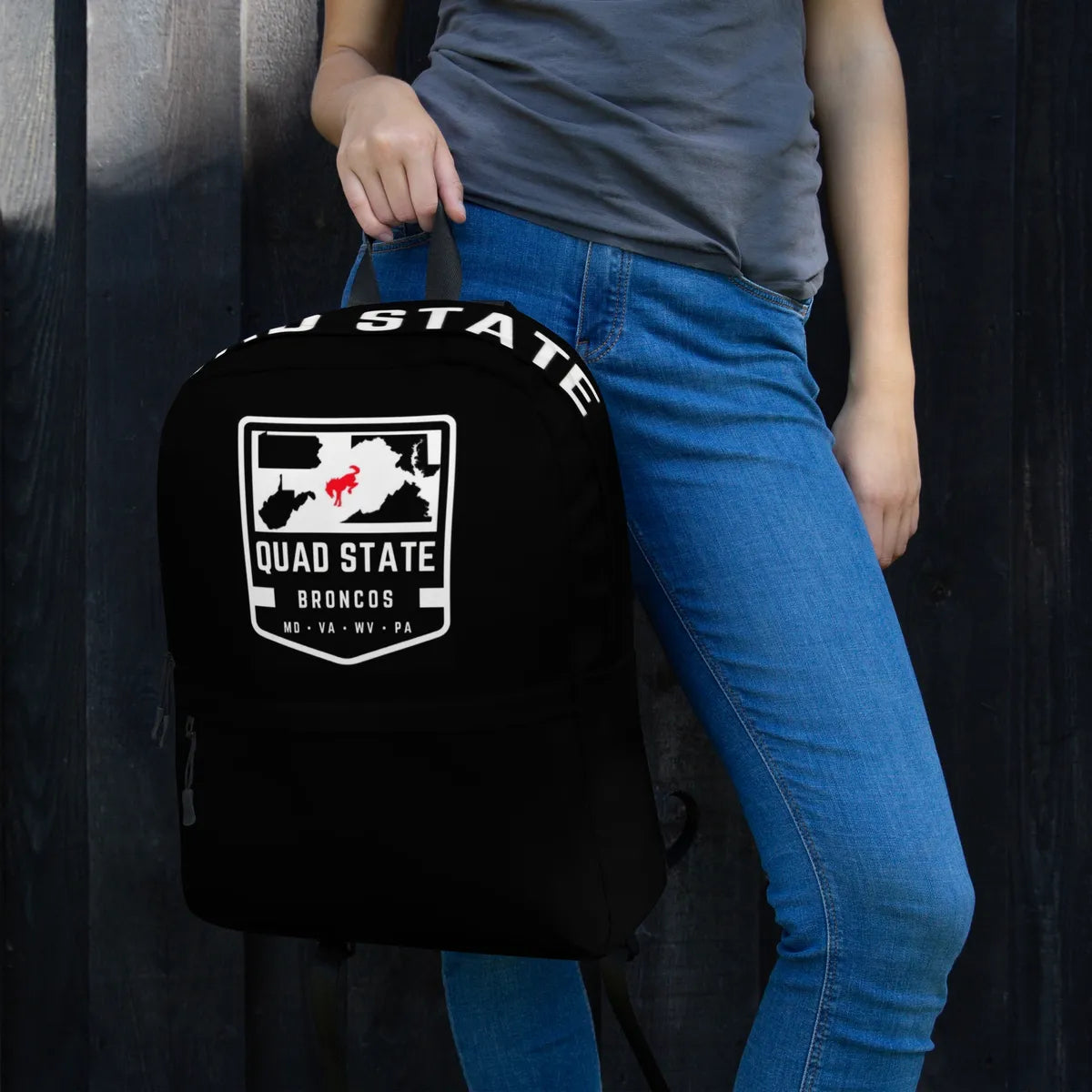 Quad State Broncos backpack