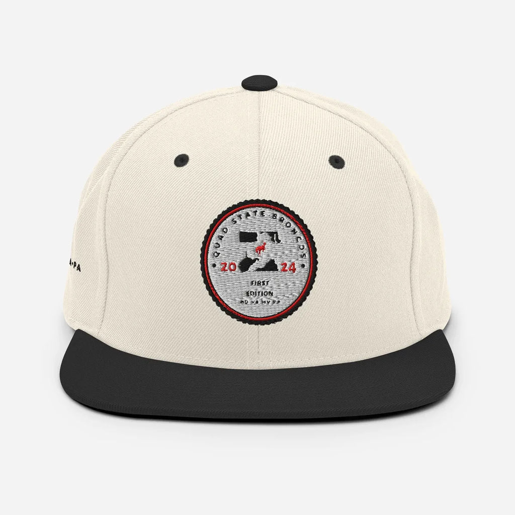 Quad State Broncos first edition off white snapback