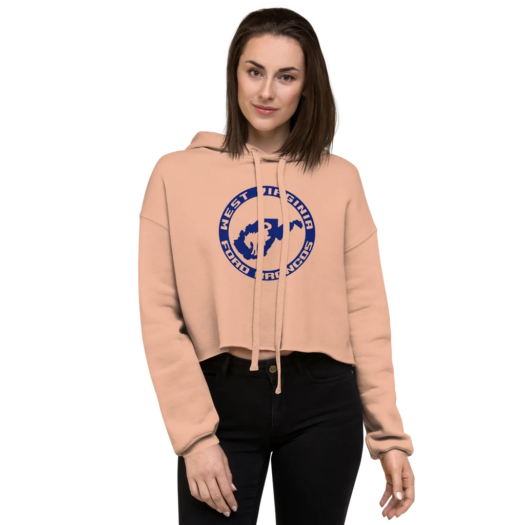 West Virginia Ford Broncos Women's crop hoodie