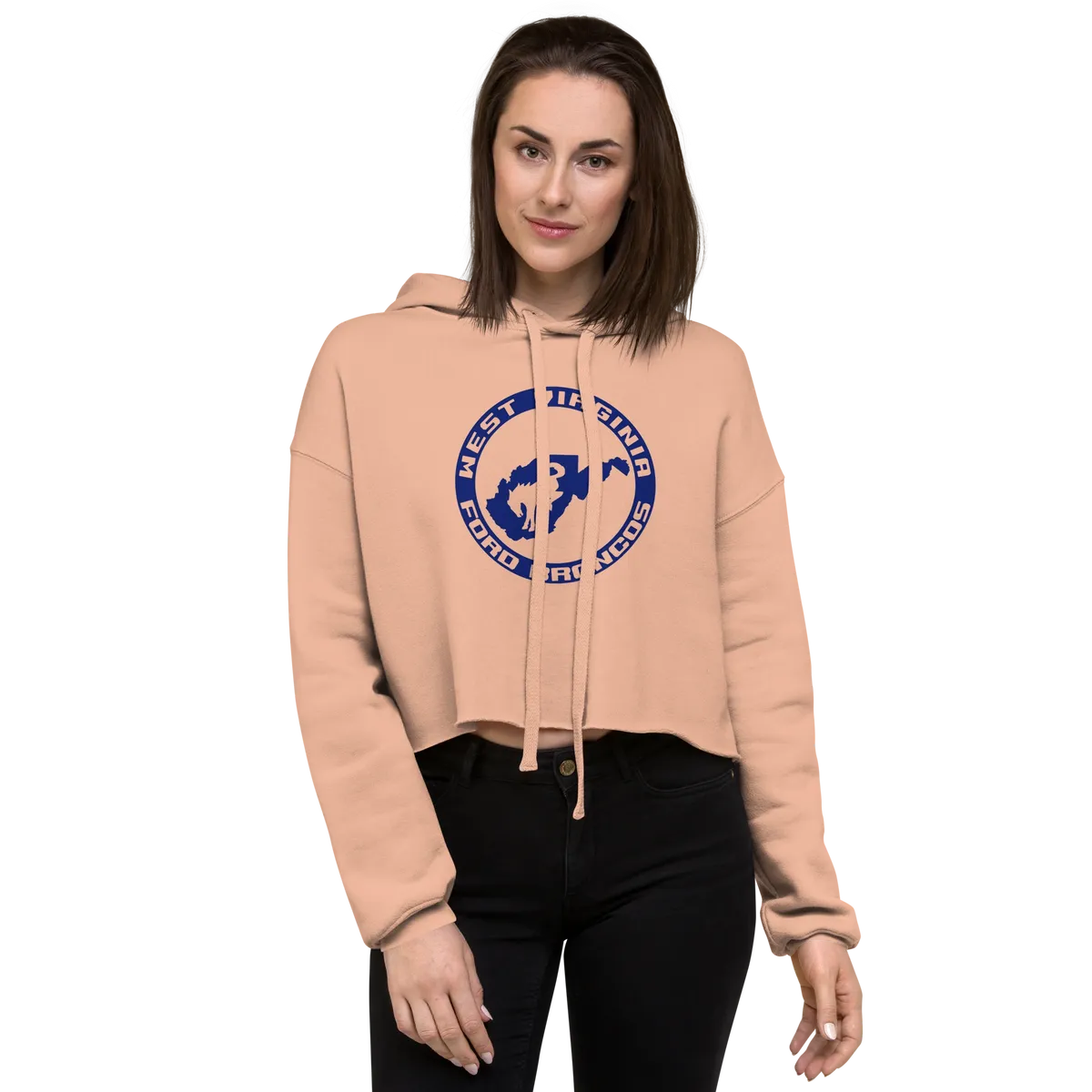 West Virginia Ford Broncos Women's crop hoodie