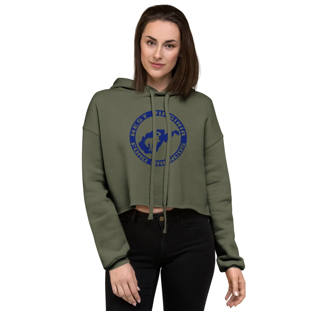 West Virginia Ford Broncos Women's crop hoodie