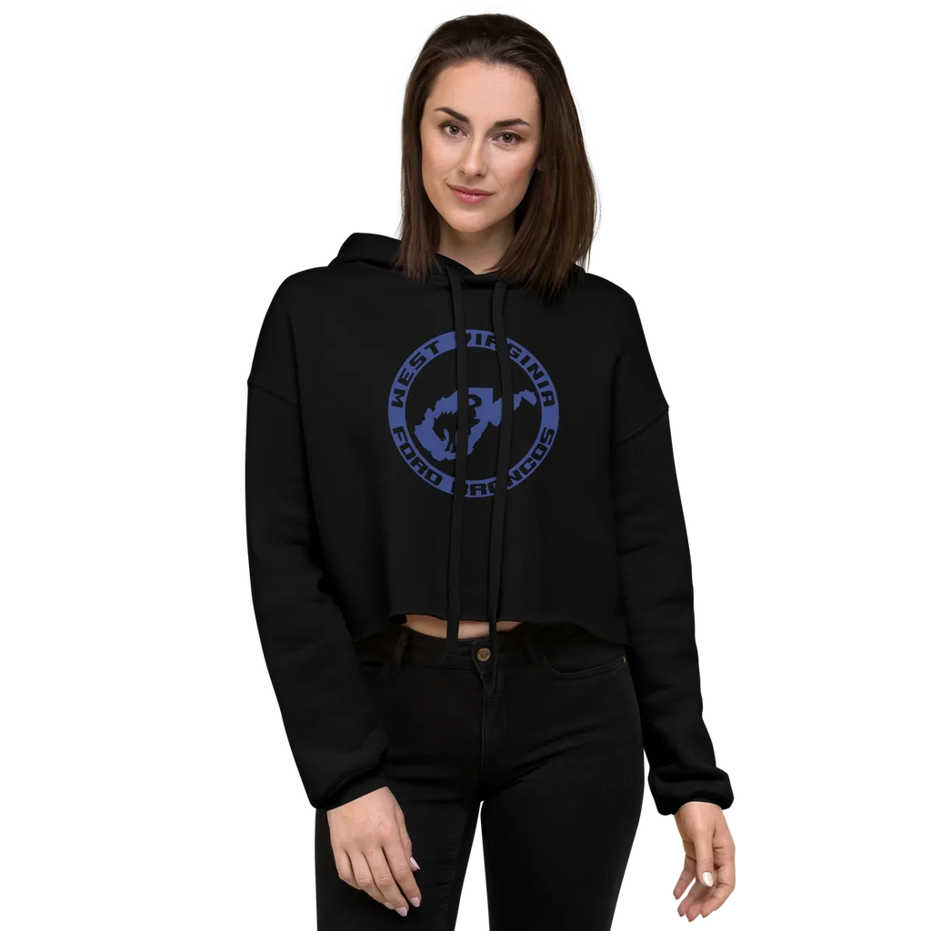 West Virginia Ford Broncos Women's crop hoodie