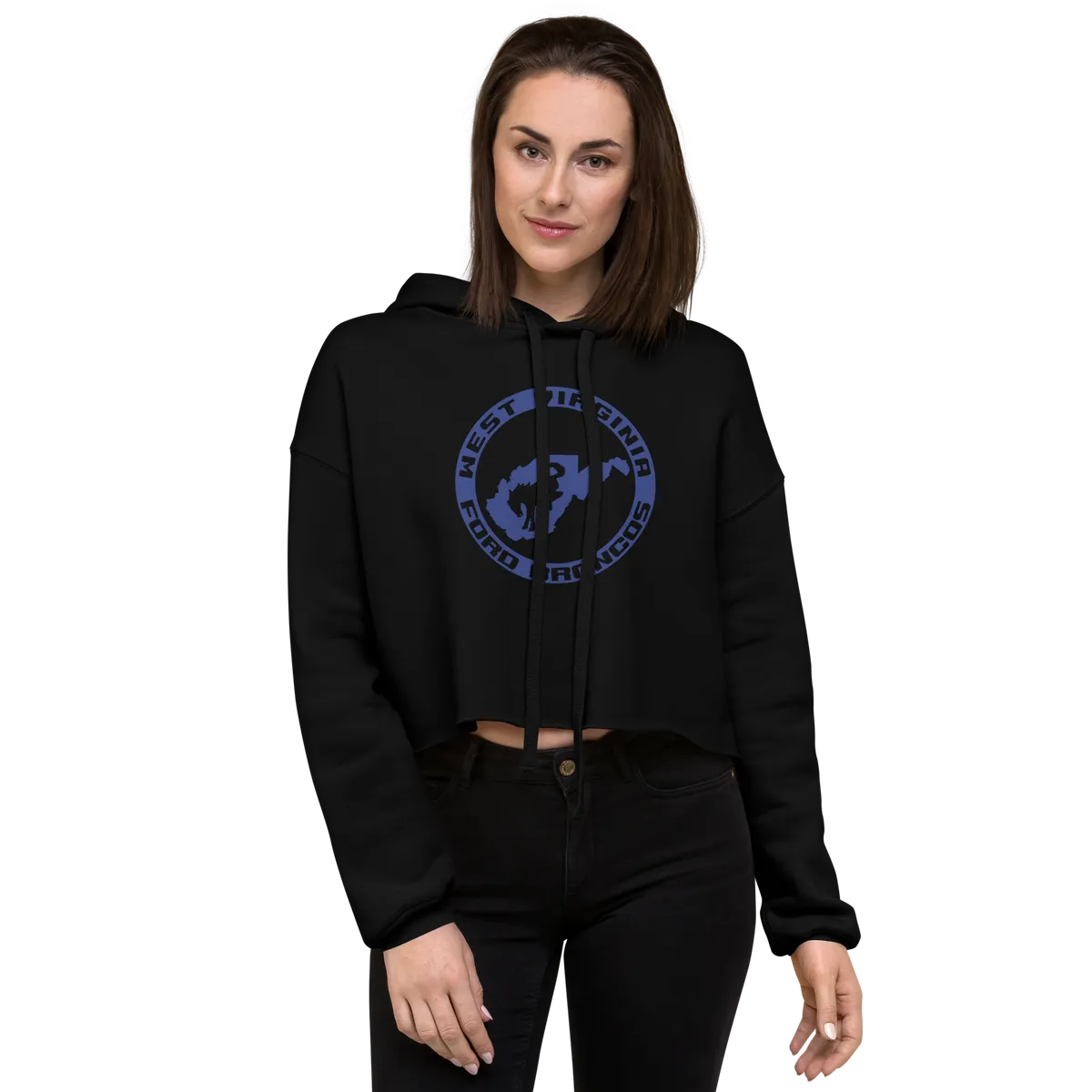 West Virginia Ford Broncos Women's crop hoodie