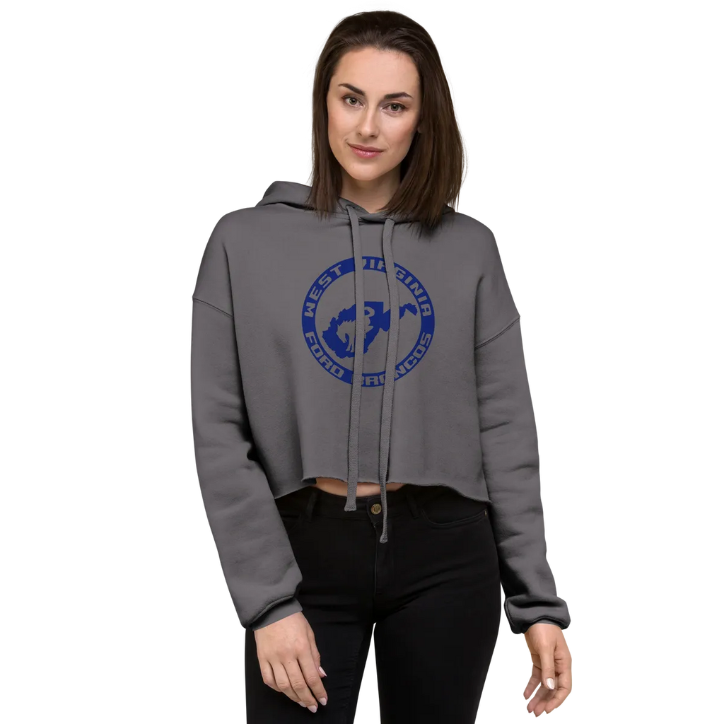 West Virginia Ford Broncos Women's crop hoodie